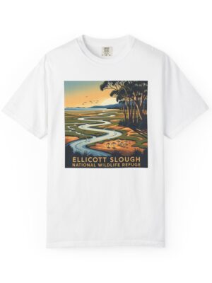 Ellicott Slough National Wildlife Refuge WPA Style Unisex T-shirt