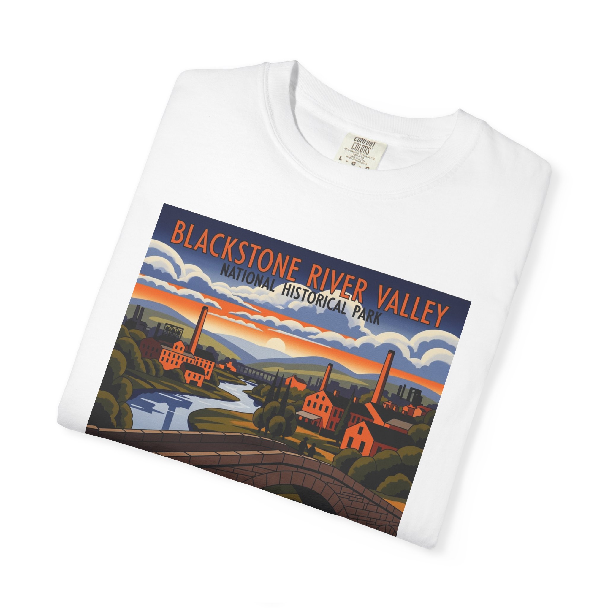 Blackstone River Valley National Historical Park WPA Style Unisex T-shirt - Image 3