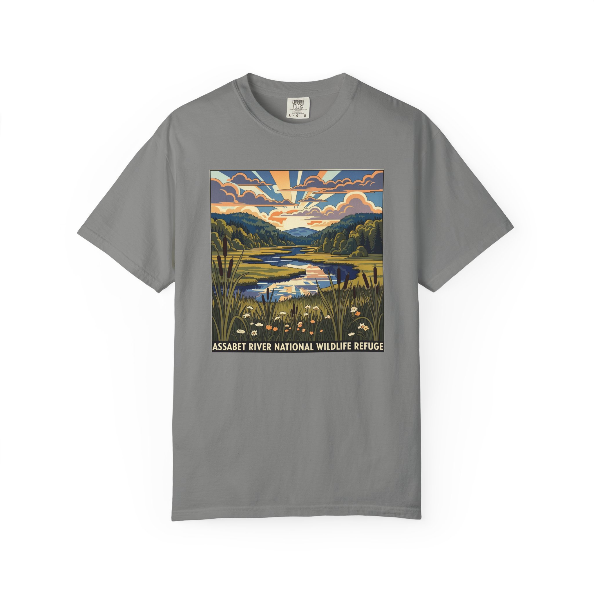 Assabet River National Wildlife Refuge WPA Style Unisex T-shirt - Image 7
