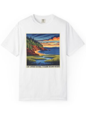 Lake Superior National Estuarine Research Reserve WPA Style Unisex T-shirt
