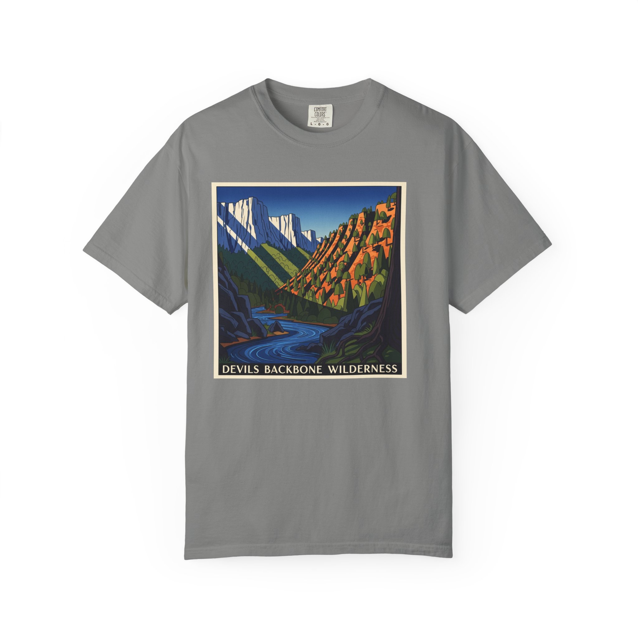 Devils Backbone Wilderness WPA Style Unisex T-shirt - Image 7