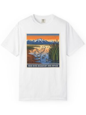 Bear River Migratory Bird Refuge WPA Style Unisex T-shirt