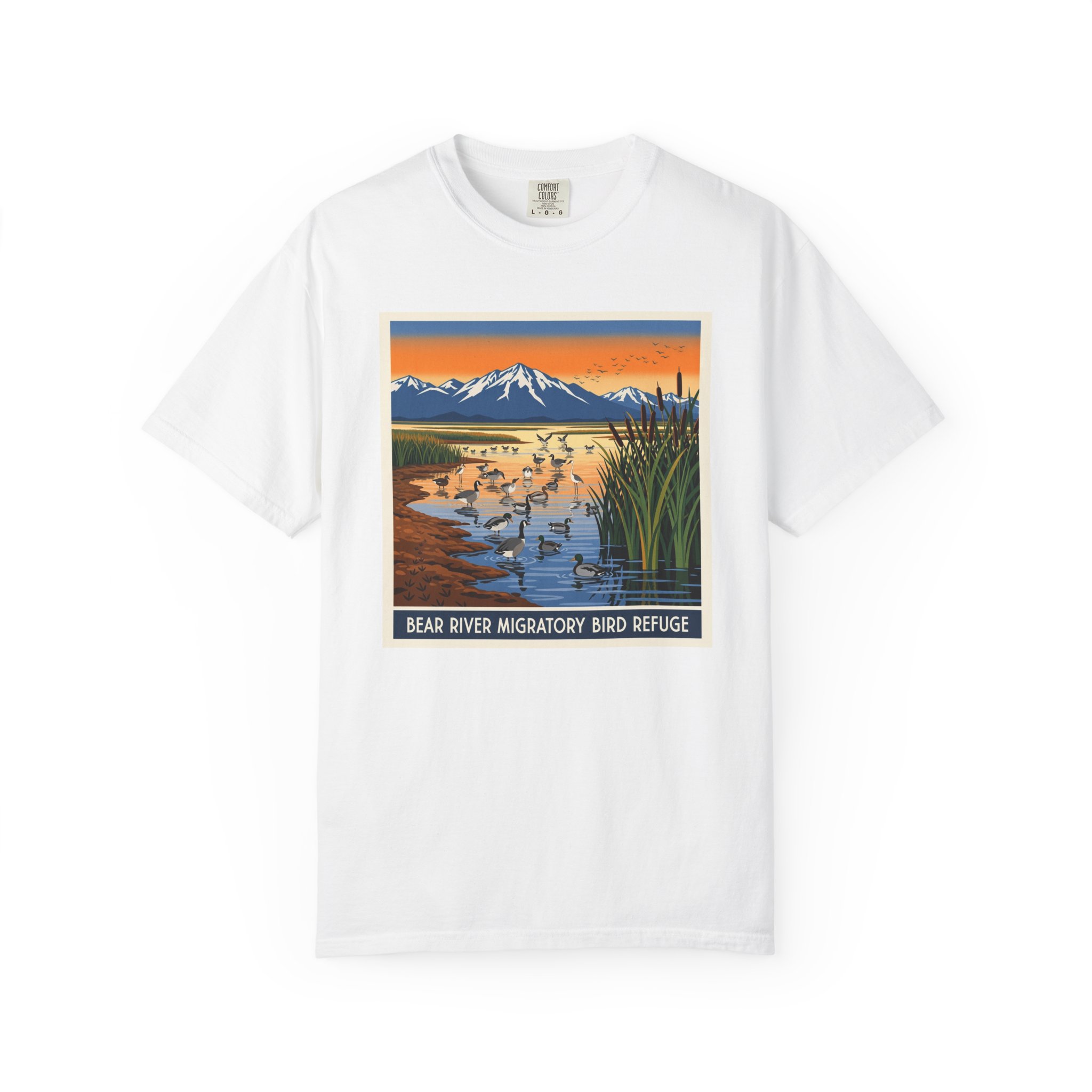 Bear River Migratory Bird Refuge WPA Style Unisex T-shirt