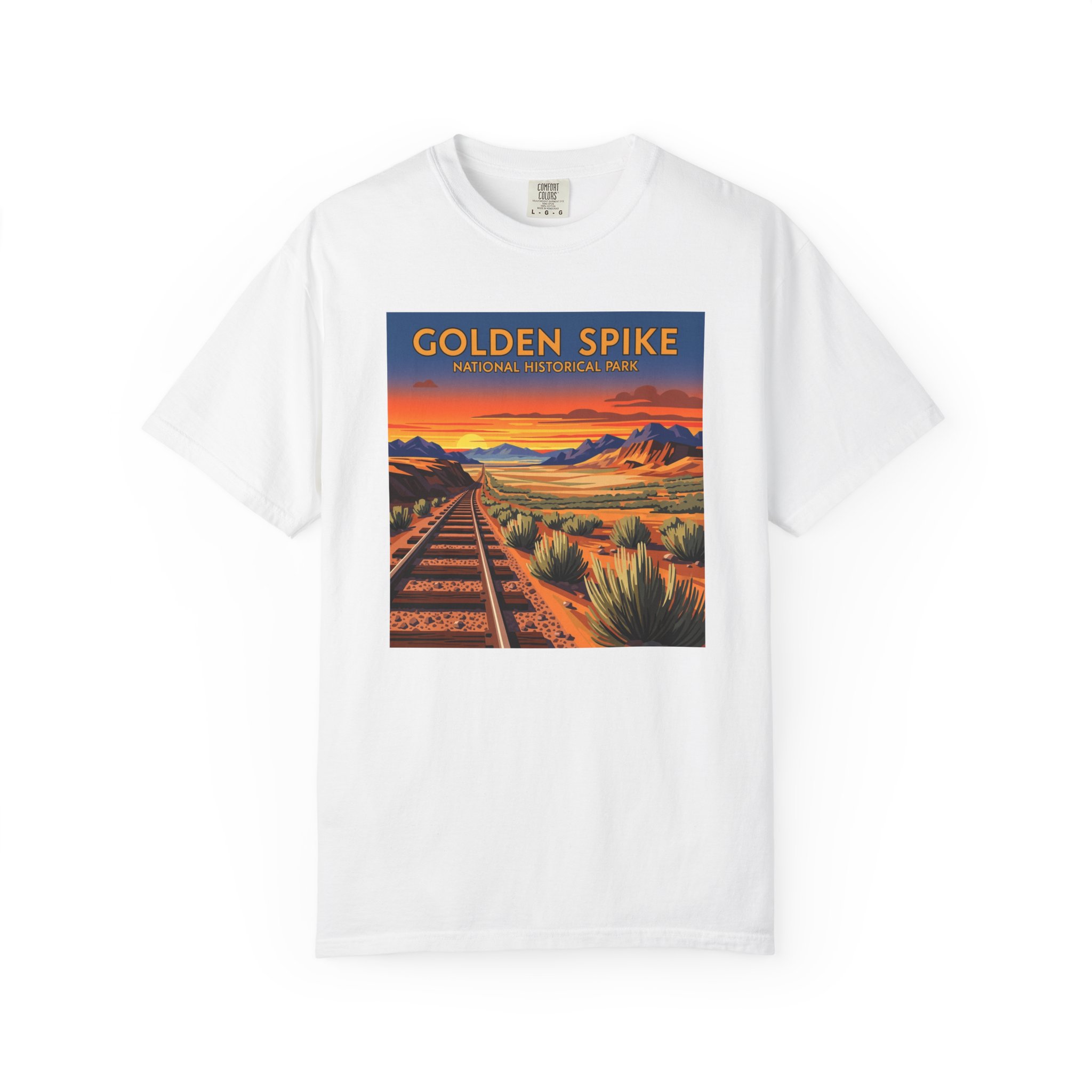 Golden Spike National Historical Park WPA Style Unisex T-shirt