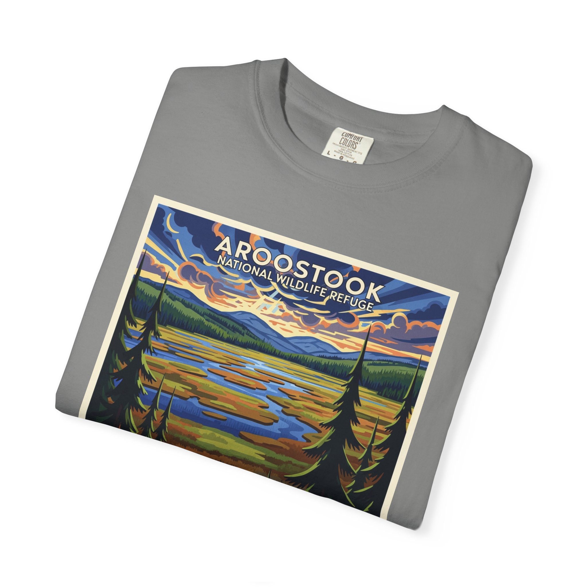 Aroostook National Wildlife Refuge WPA Style Unisex T-shirt - Image 9