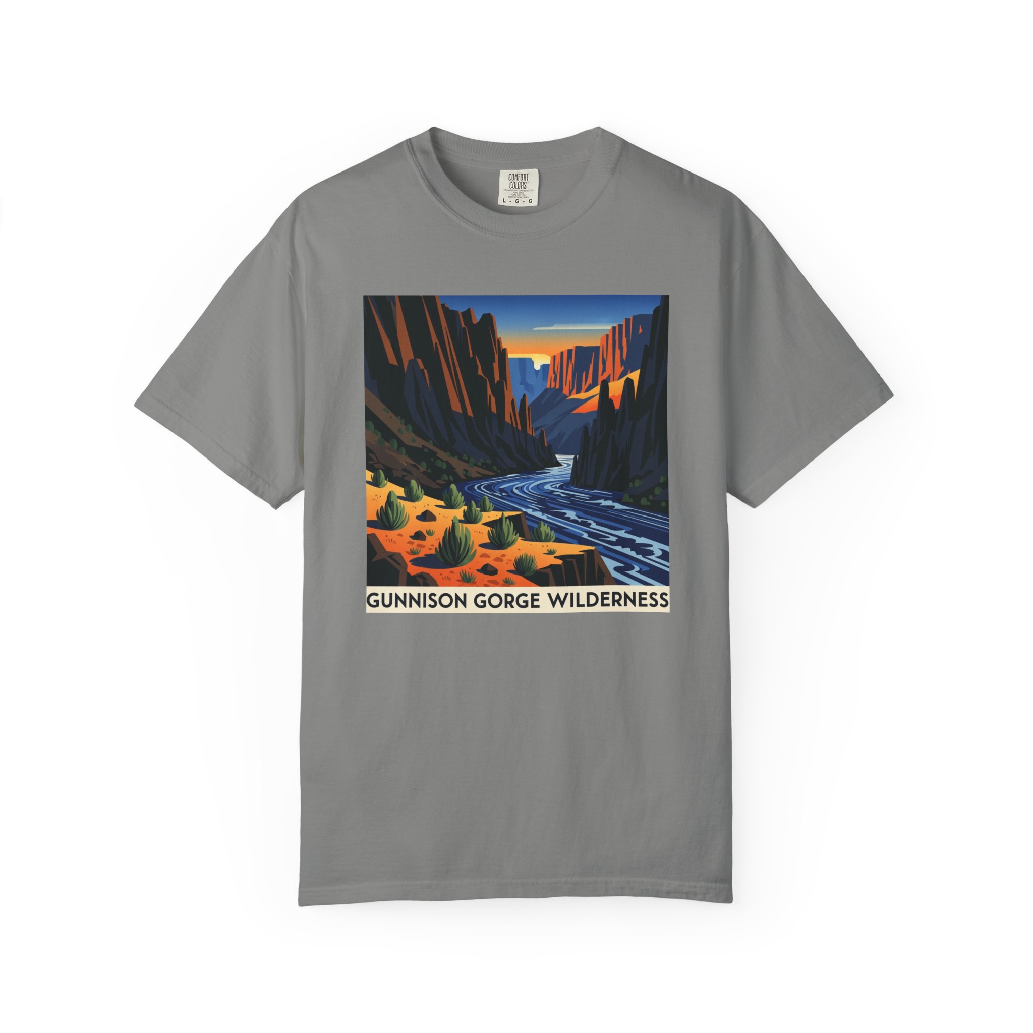 Gunnison Gorge Wilderness WPA Style Unisex T-shirt - Image 7