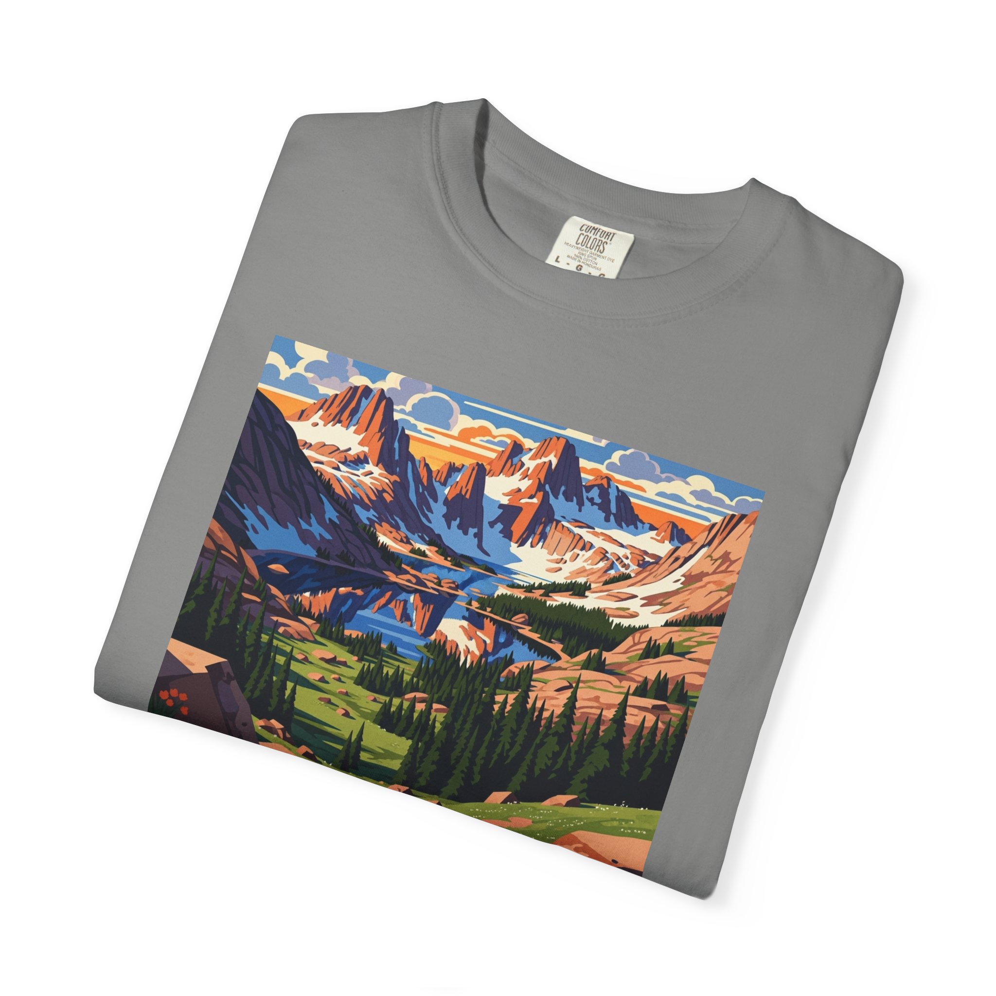 Bridger Wilderness WPA Style Unisex T-shirt - Image 9