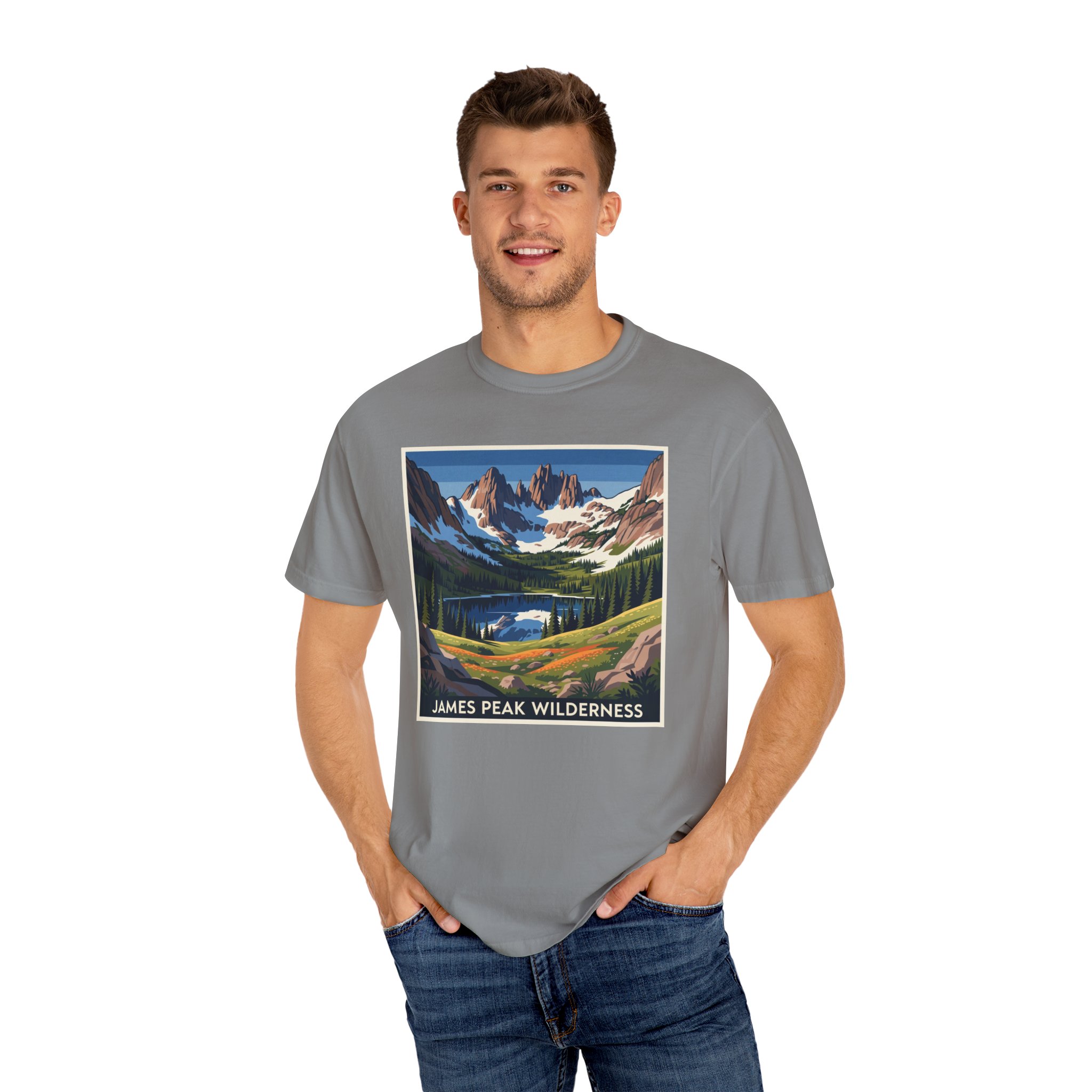 James Peak Wilderness WPA Style Unisex T-shirt - Image 10
