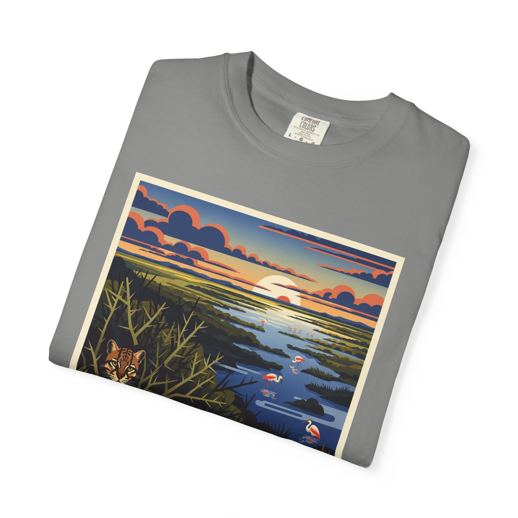 Laguna Atascosa National Wildlife Refuge WPA Style Unisex T-shirt - Image 9