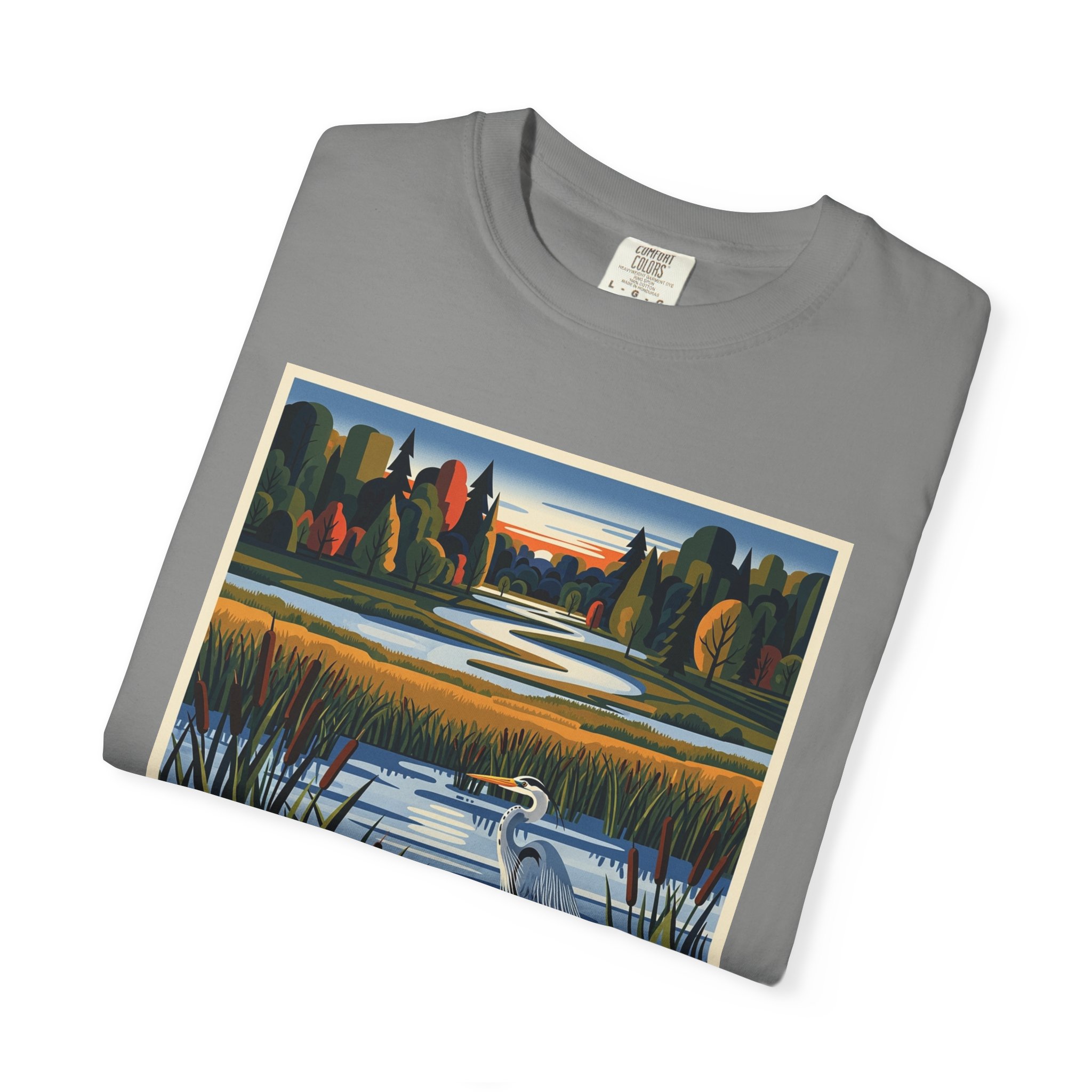 John Hay National Wildlife Refuge WPA Style Unisex T-shirt - Image 9