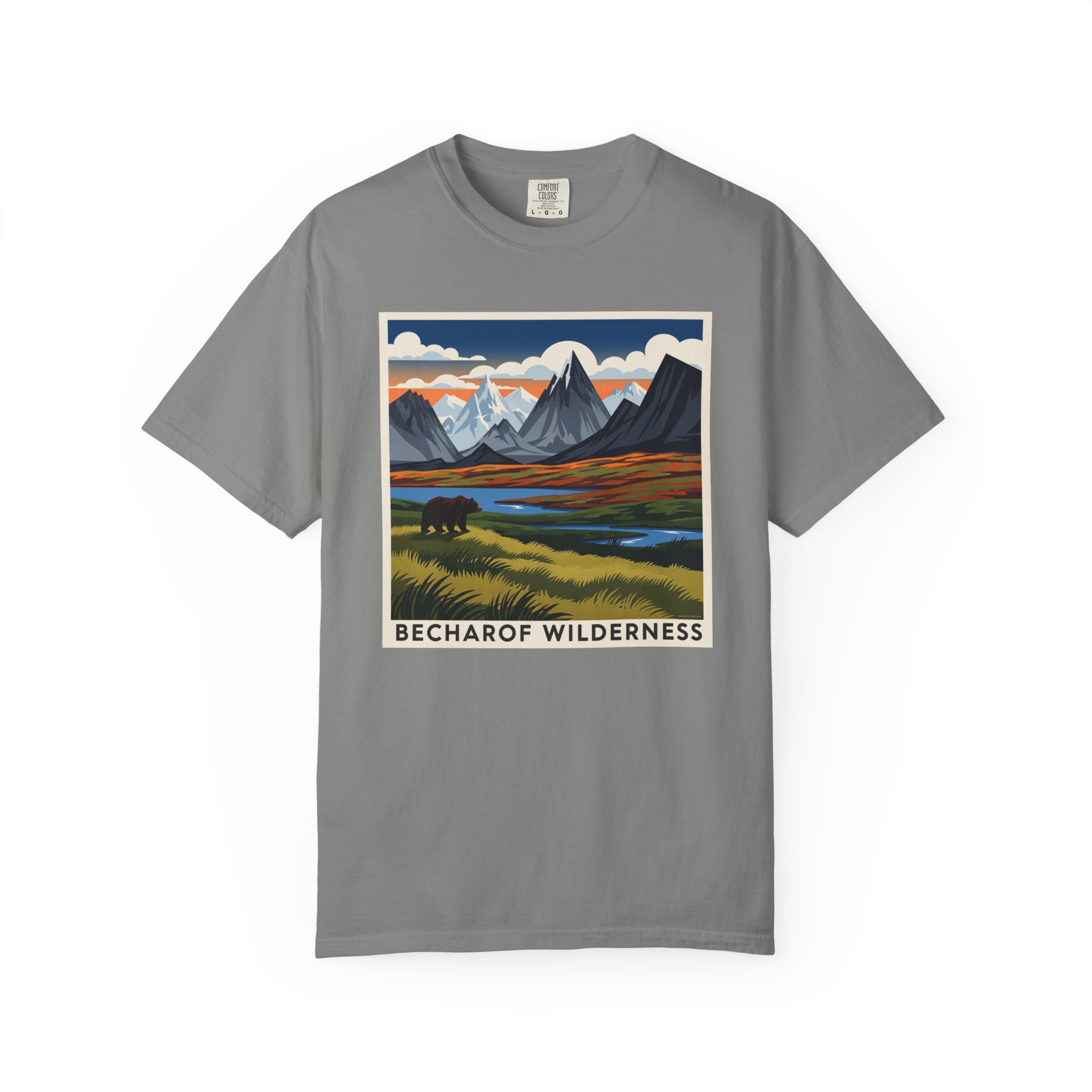 Becharof Wilderness WPA Style Unisex T-shirt - Image 7