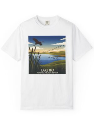 Lake Ilo National Wildlife Refuge WPA Style Unisex T-shirt