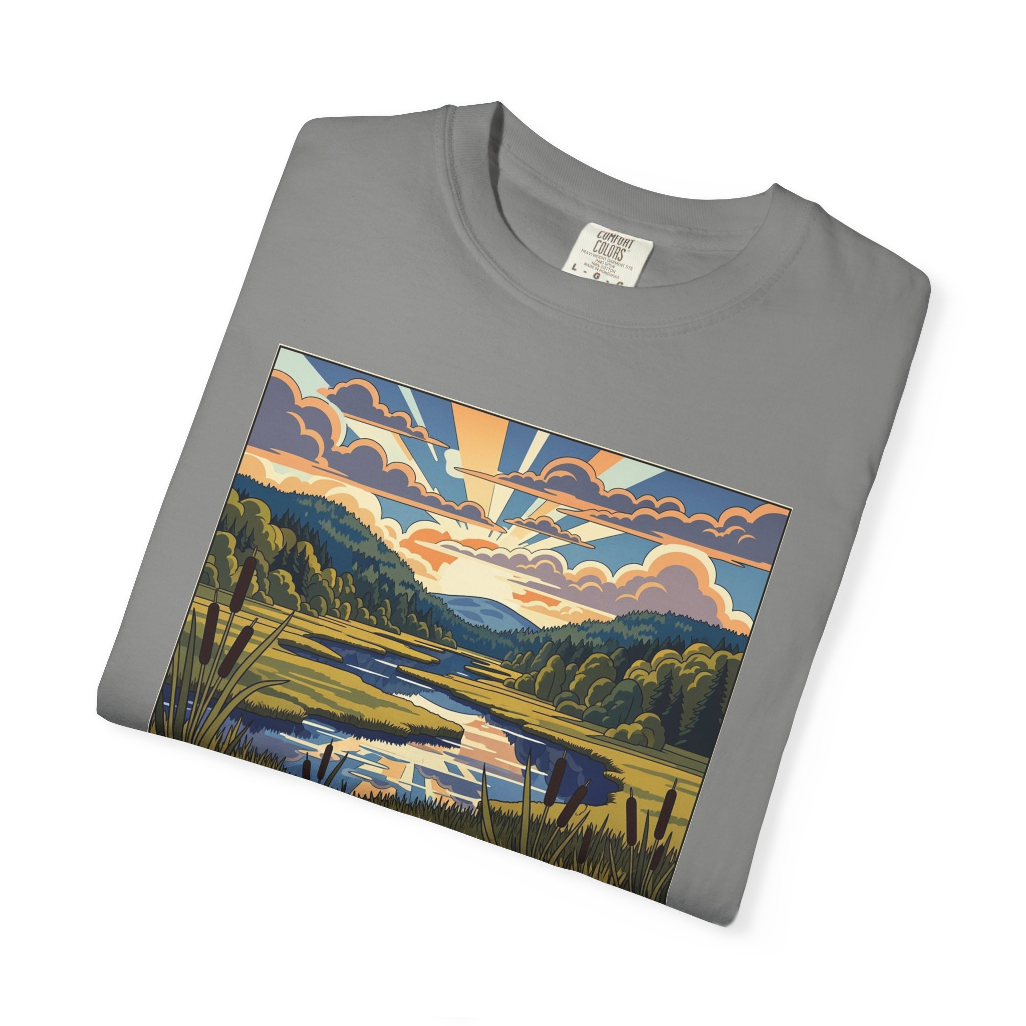 Assabet River National Wildlife Refuge WPA Style Unisex T-shirt - Image 9
