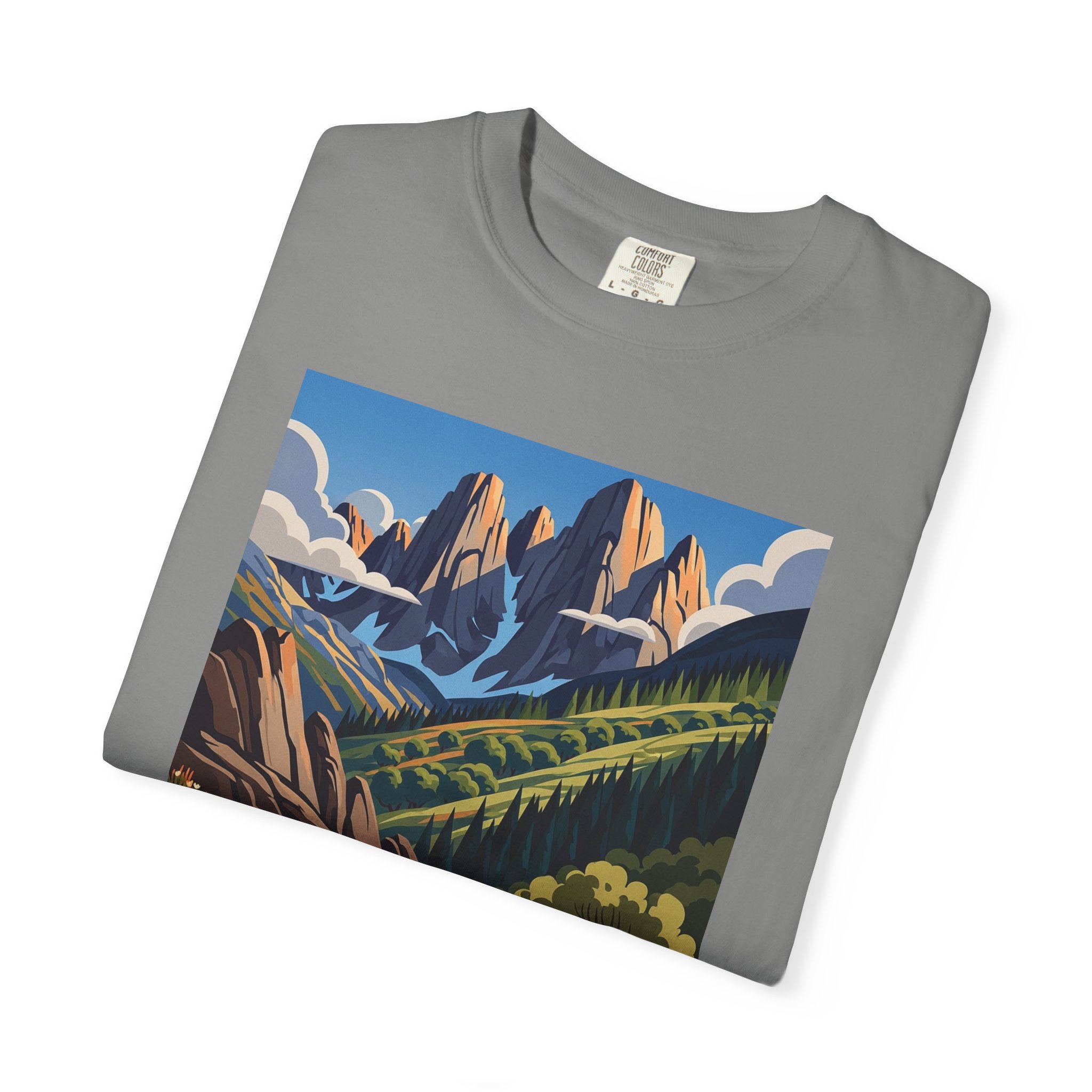 Beauty Mountain Wilderness WPA Style Unisex T-shirt - Image 9