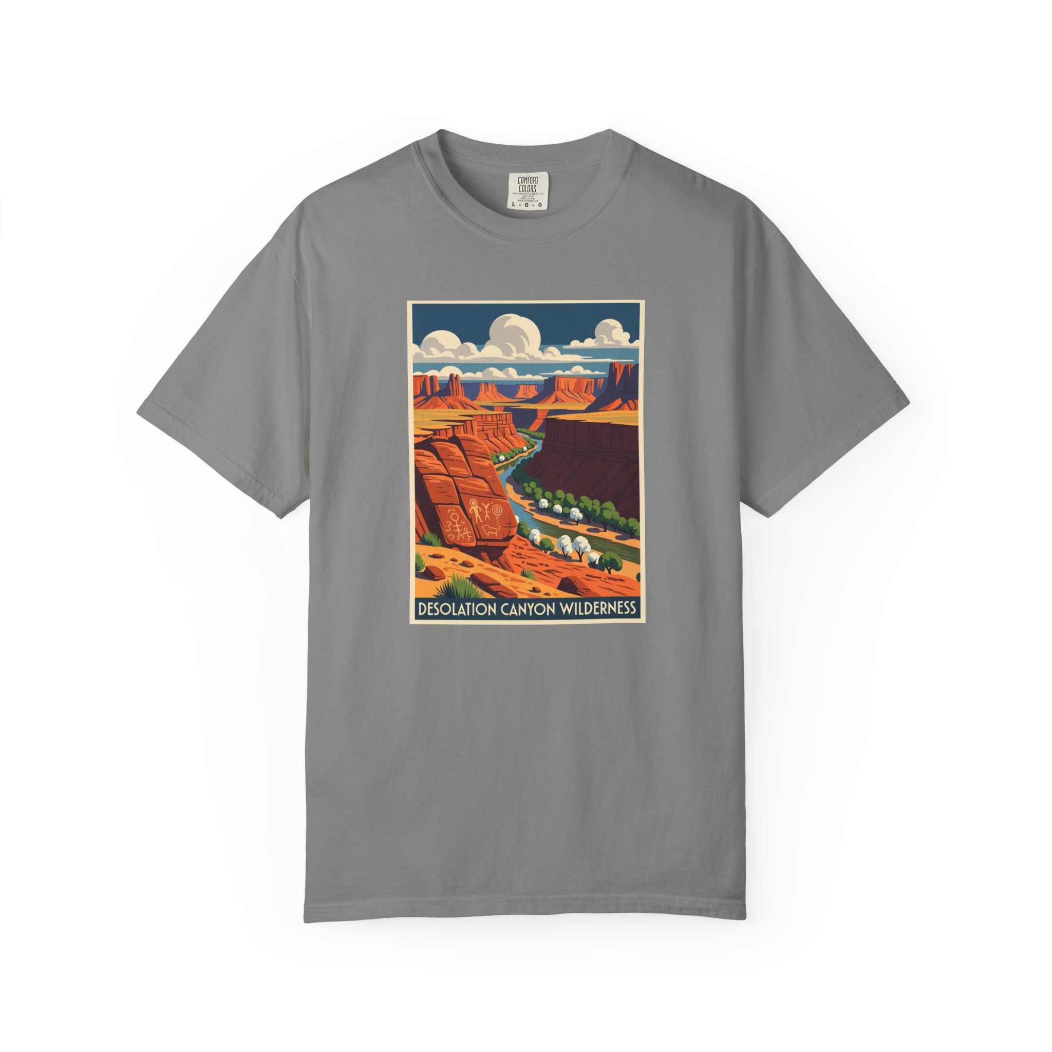 Desolation Canyon Wilderness WPA Style Unisex T-shirt - Image 7
