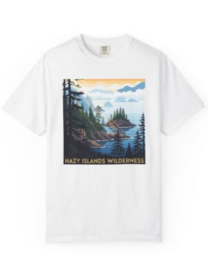 Hazy Islands Wilderness WPA Style Unisex T-shirt