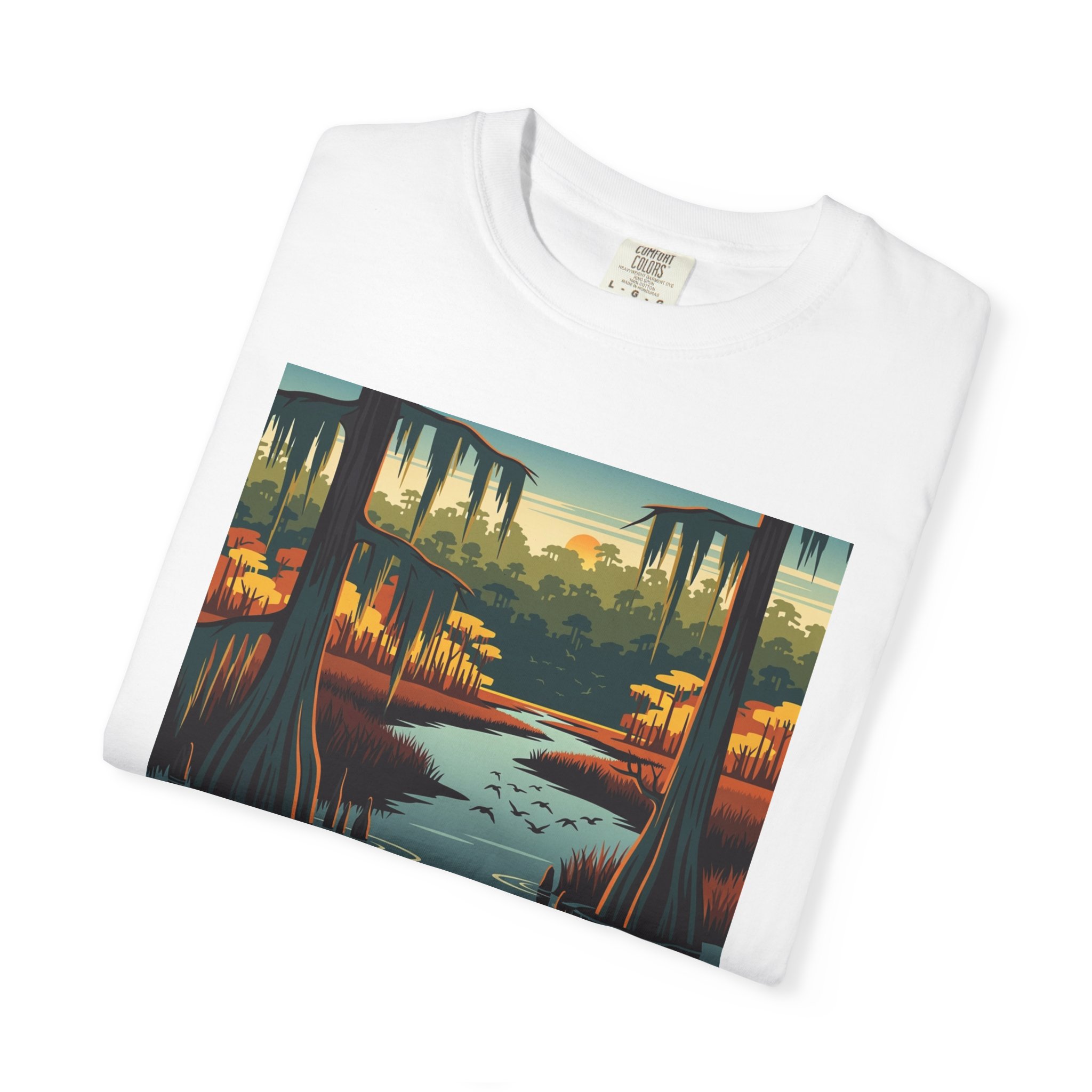 Bogue Chitto National Wildlife Refuge WPA Style Unisex T-shirt - Image 3