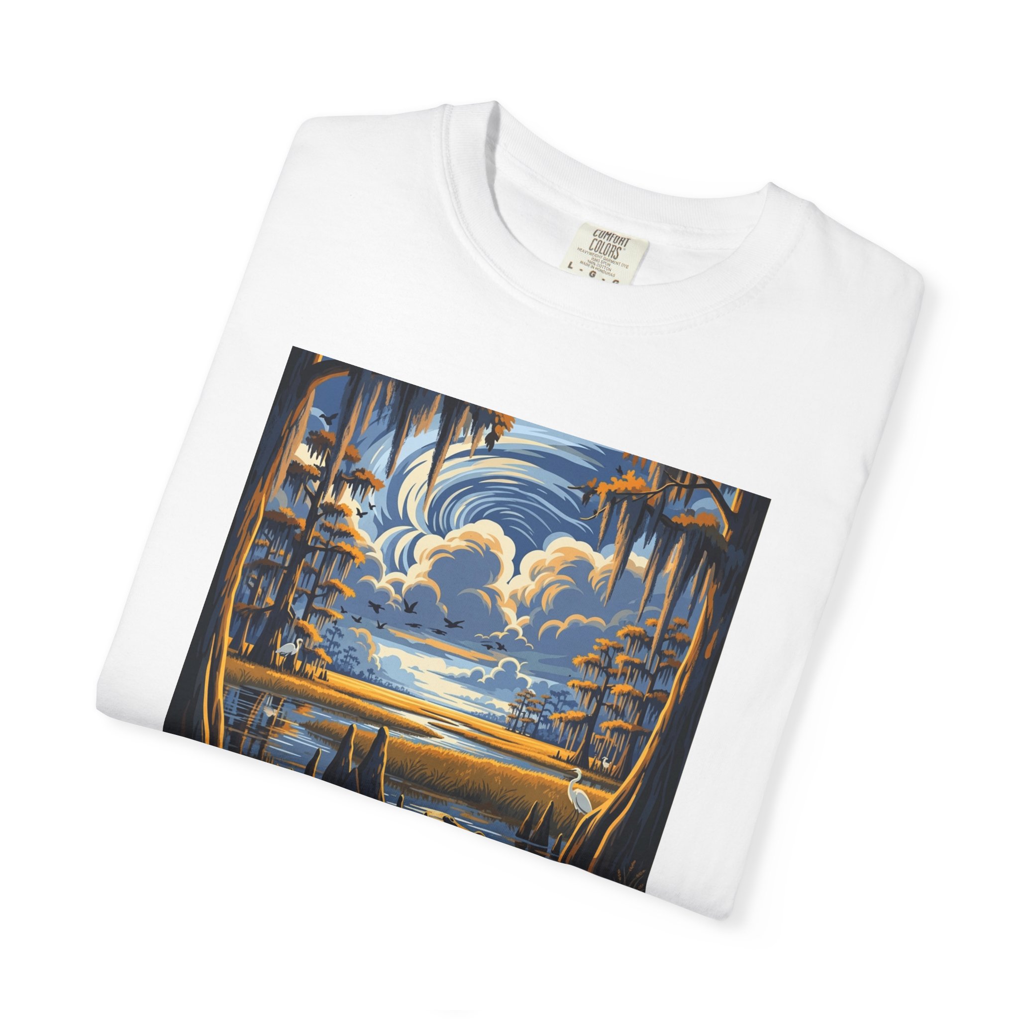 Bayou Sauvage National Wildlife Refuge WPA Style Unisex T-shirt - Image 3