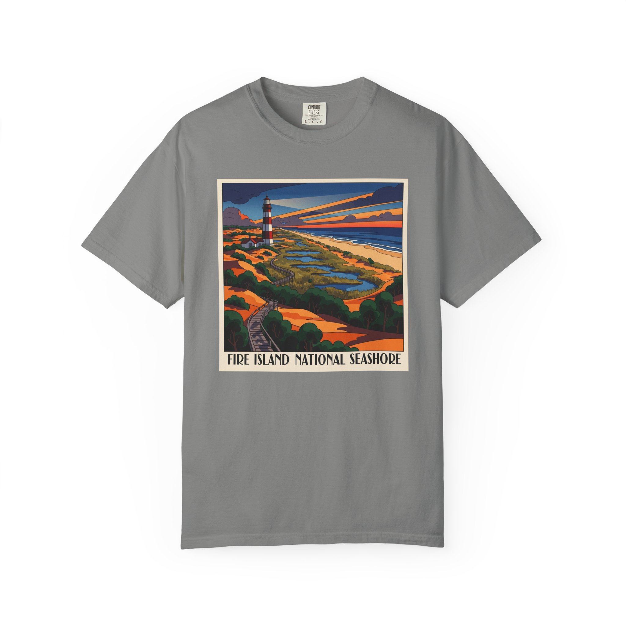 Fire Island National Seashore WPA Style Unisex T-shirt - Image 7
