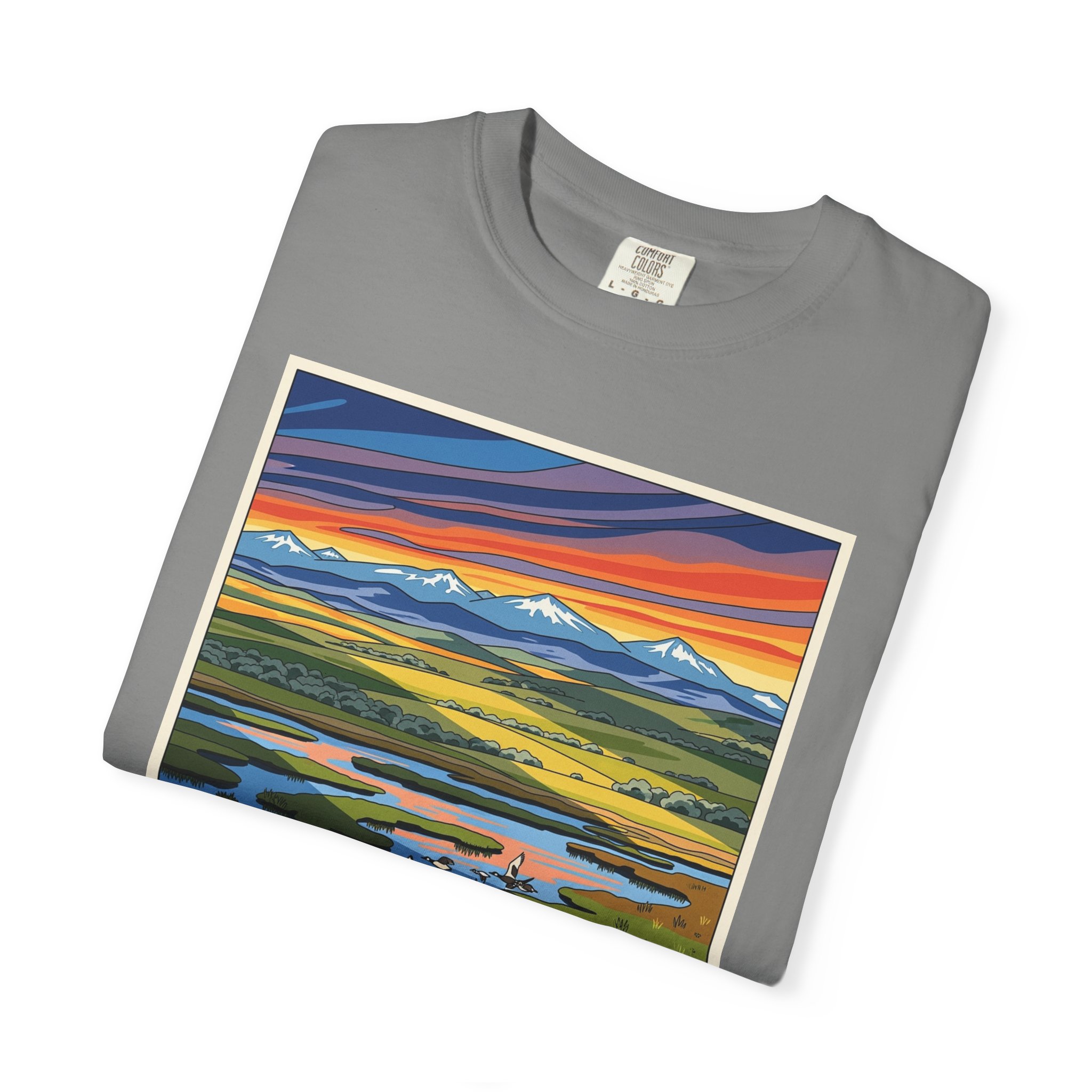 Bear Valley National Wildlife Refuge WPA Style Unisex T-shirt - Image 9