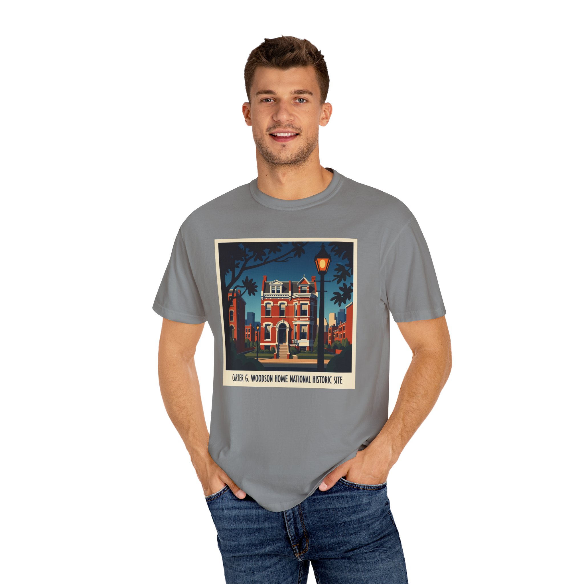 Carter G. Woodson Home National Historic Site WPA Style Unisex T-shirt - Image 10