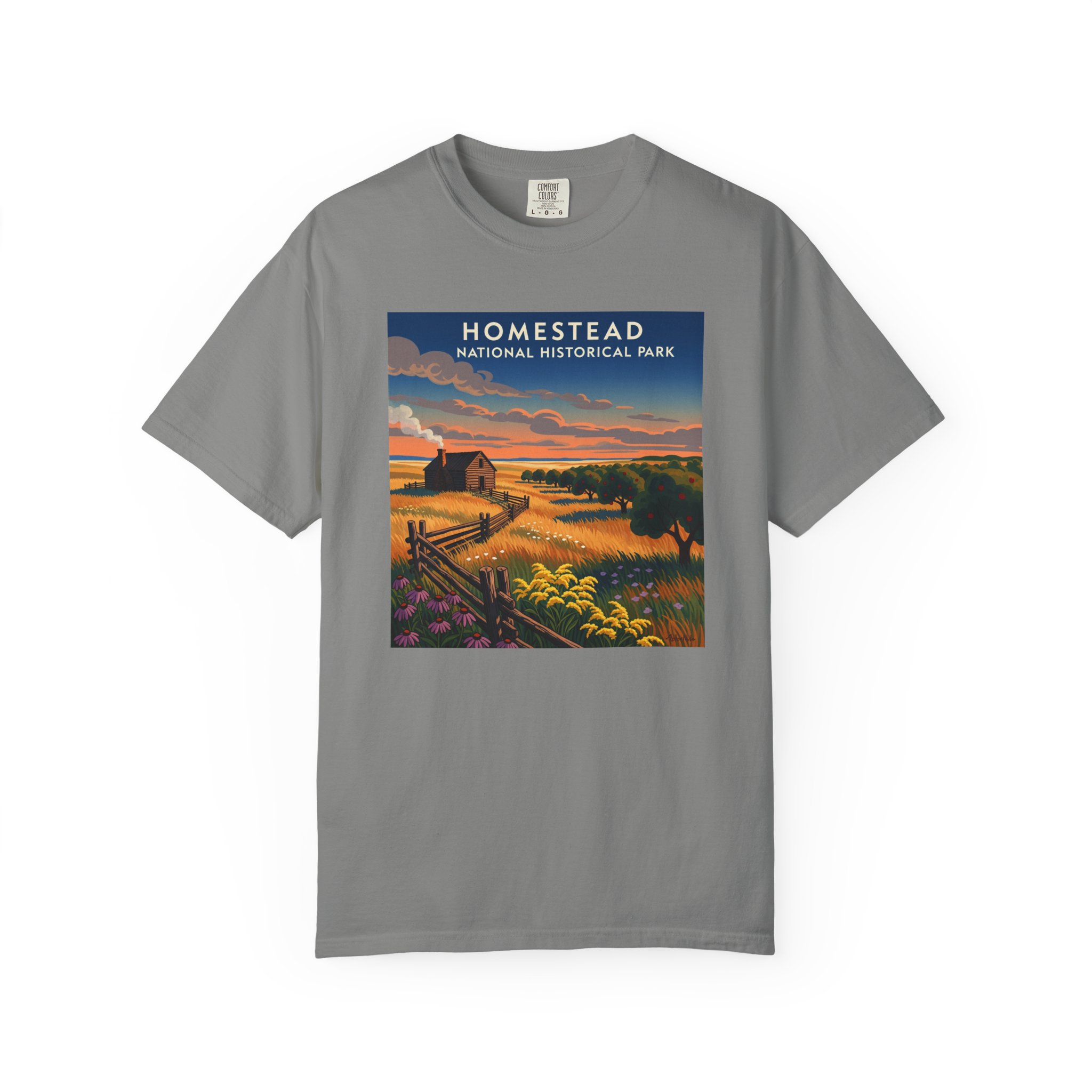 Homestead National Historical Park WPA Style Unisex T-shirt - Image 7