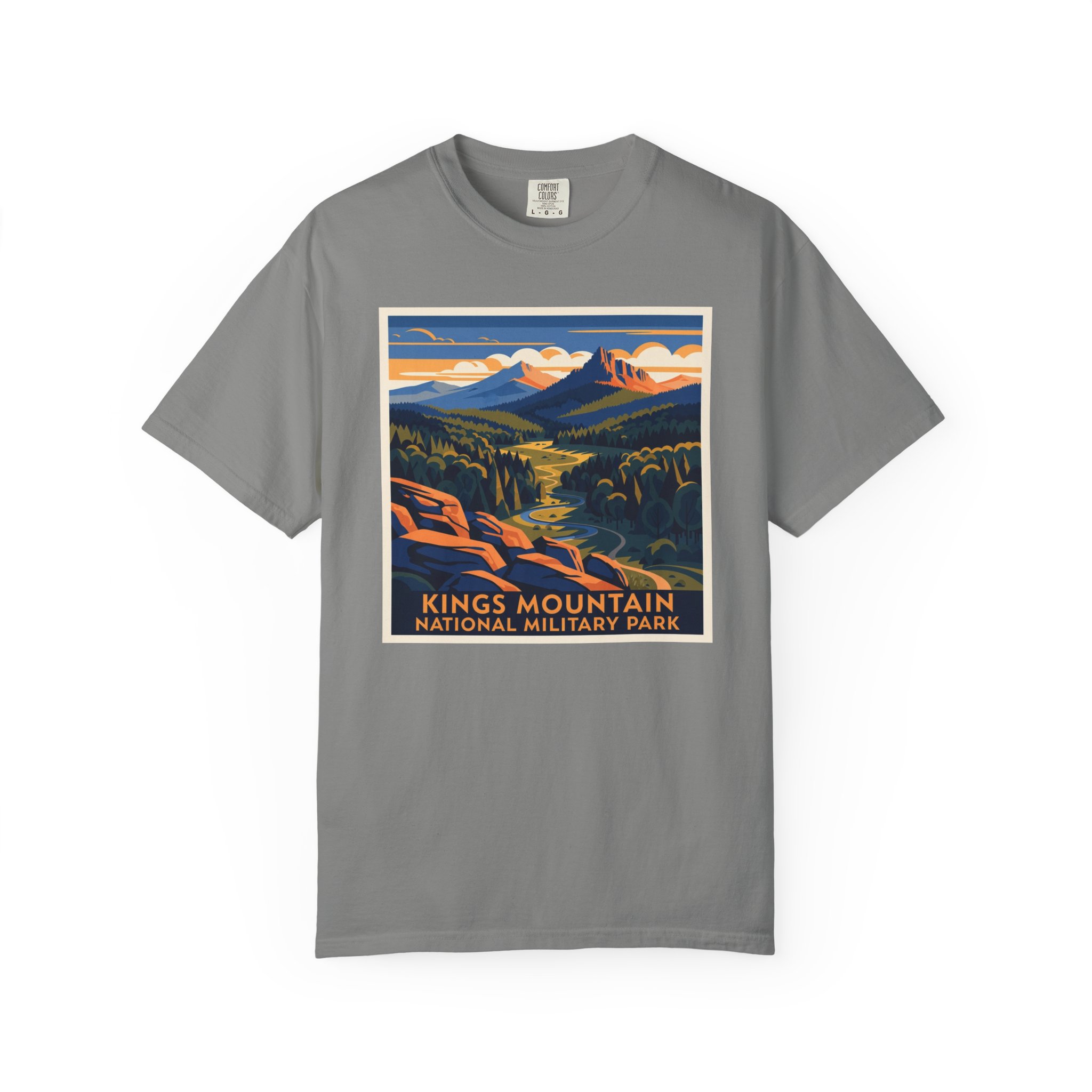 Kings Mountain National Military Park WPA Style Unisex T-shirt - Image 7