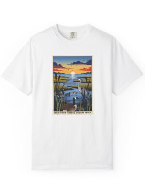 Cedar Point National Wildlife Refuge WPA Style Unisex T-shirt