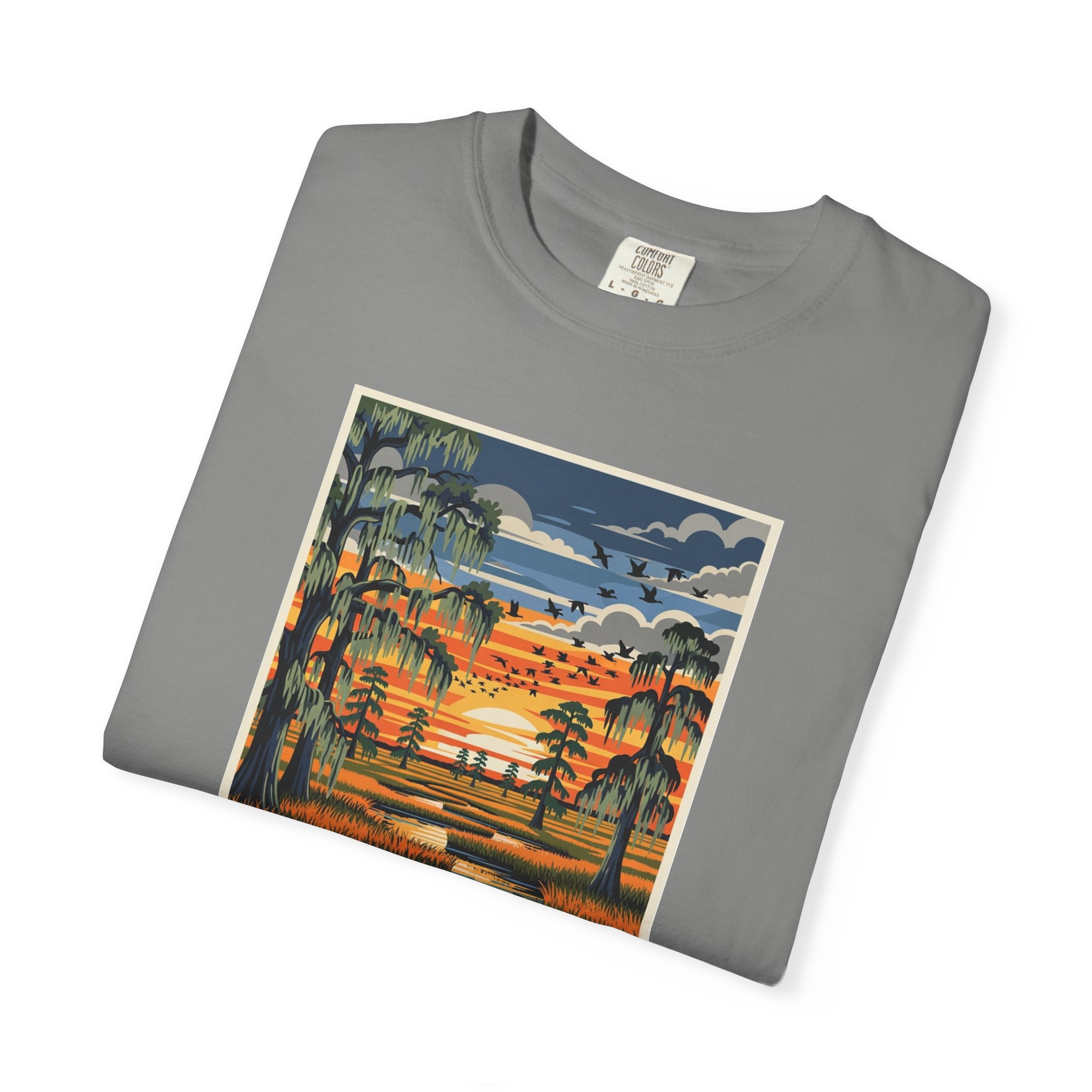 Cameron Prairie National Wildlife Refuge WPA Style Unisex T-shirt - Image 9