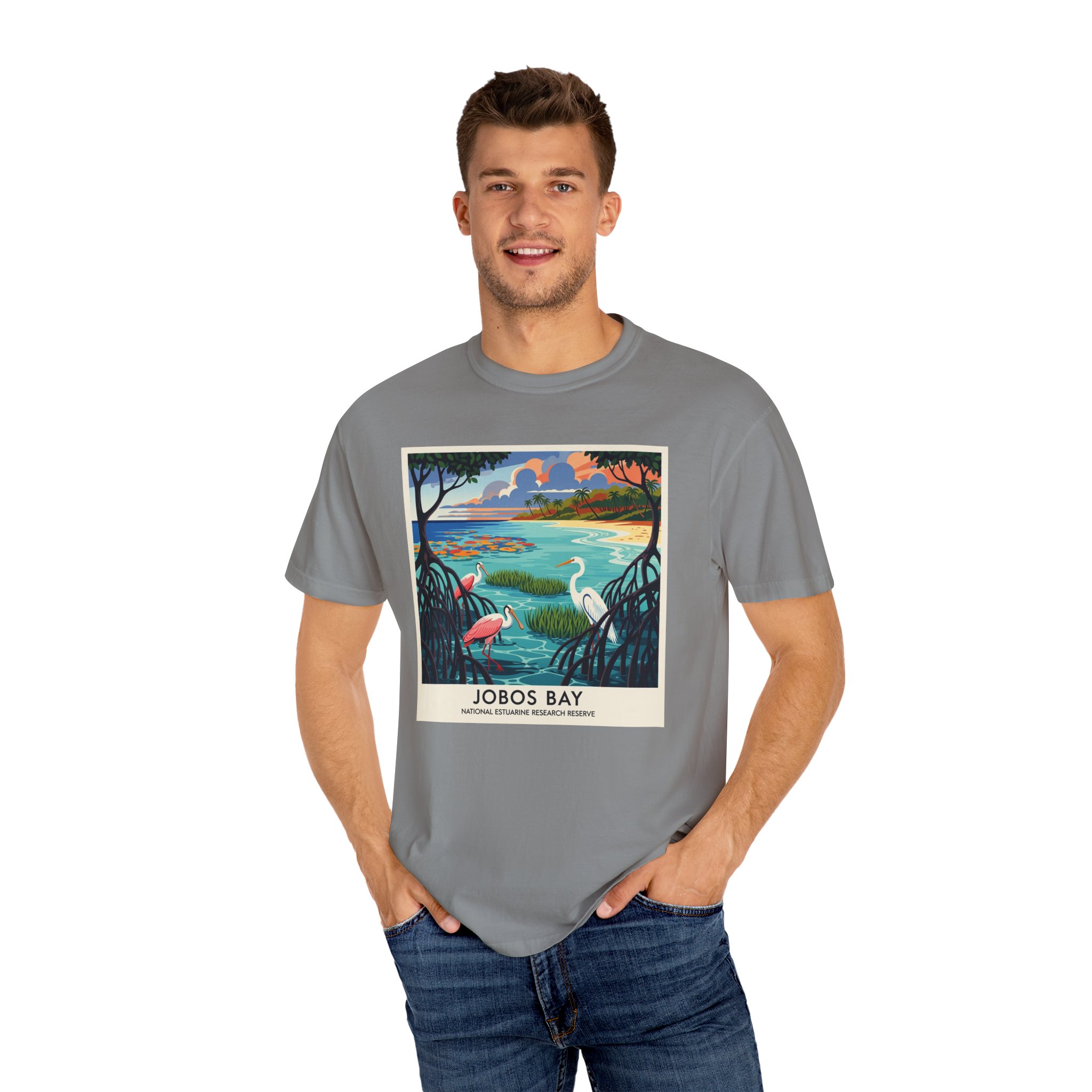 Jobos Bay National Estuarine Research Reserve WPA Style Unisex T-shirt - Image 10