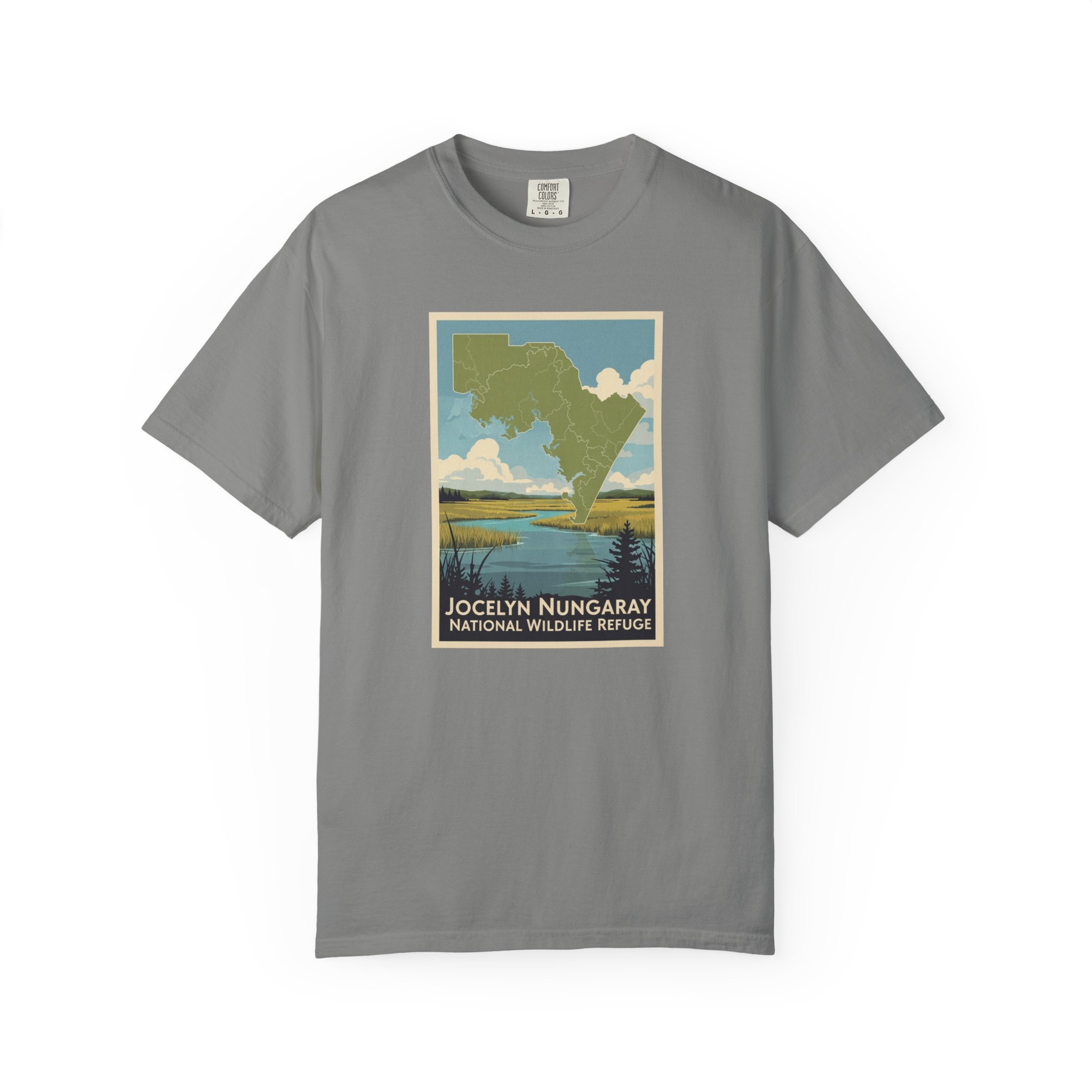 Jocelyn Nungaray National Wildlife Refuge WPA Style Unisex T-shirt - Image 7