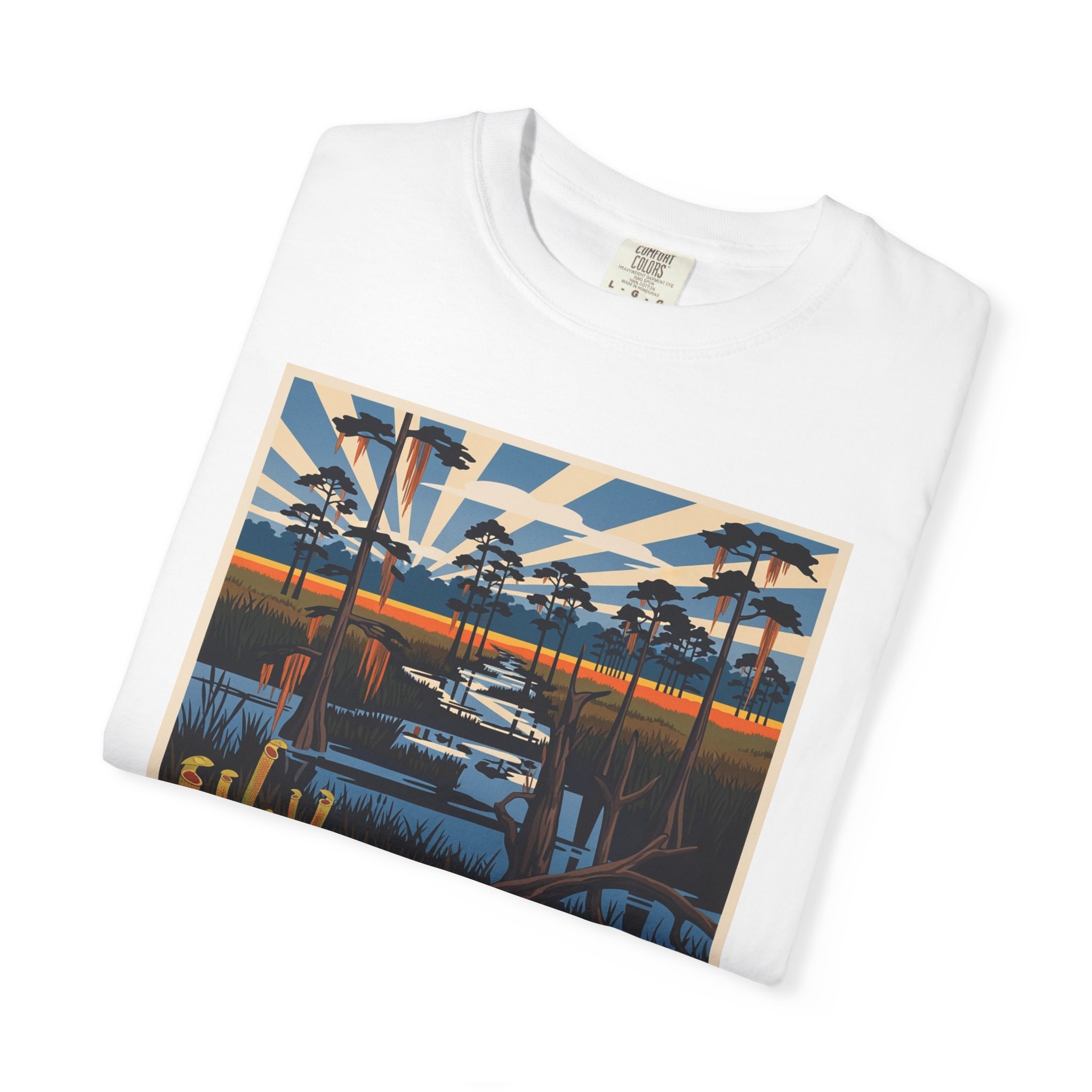 Catfish Lake South Wilderness WPA Style Unisex T-shirt - Image 3