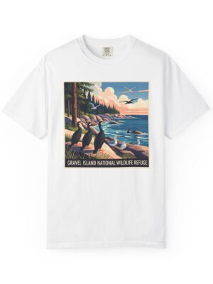 Gravel Island National Wildlife Refuge WPA Style Unisex T-shirt