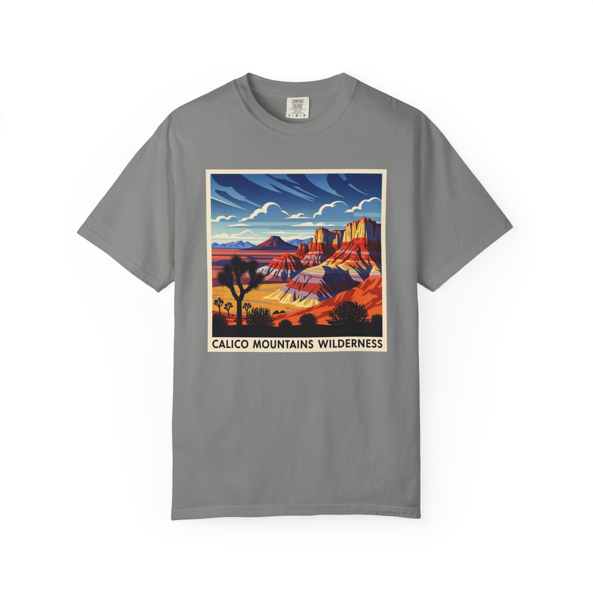 Calico Mountains Wilderness WPA Style Unisex T-shirt - Image 7