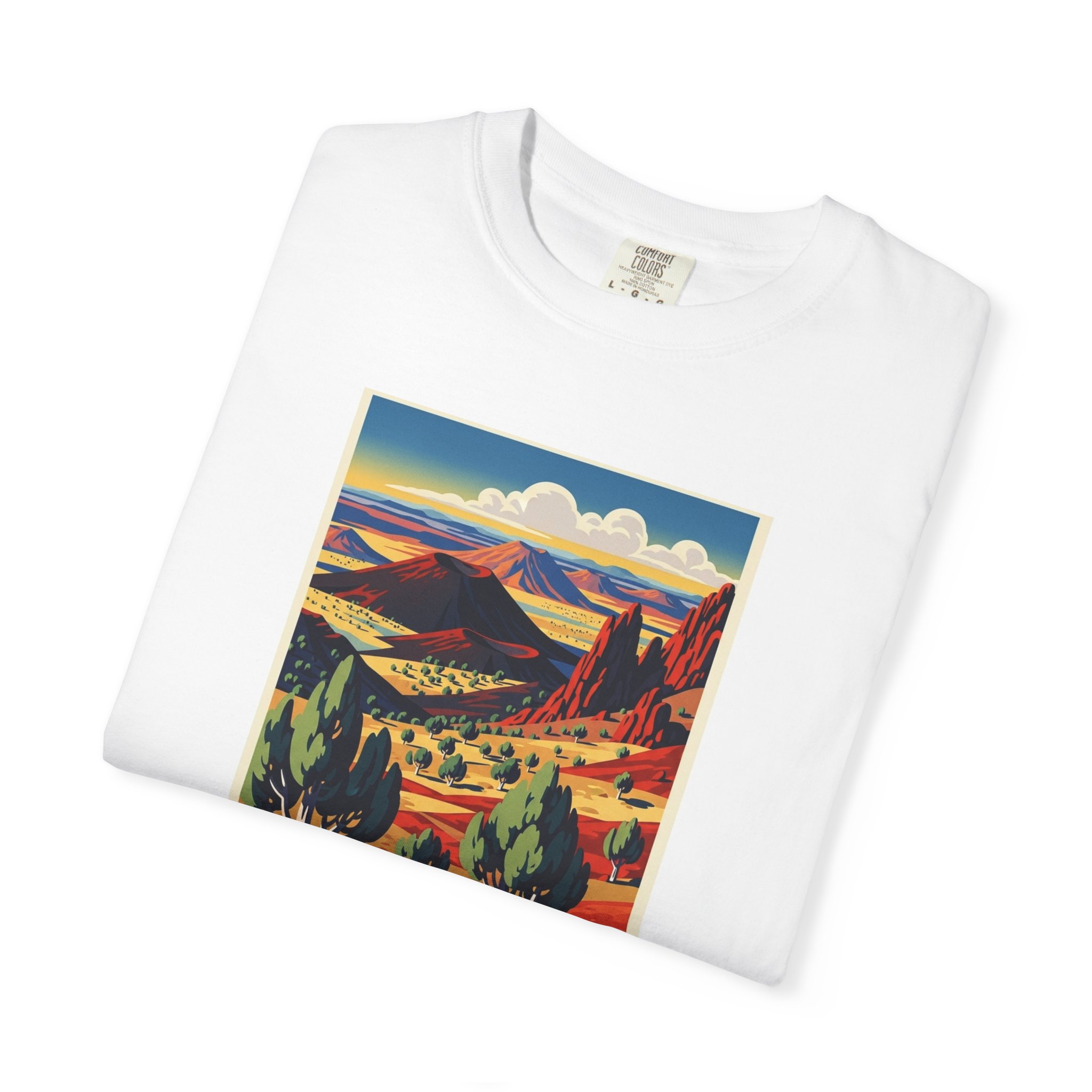 Cinder Cone Wilderness WPA Style Unisex T-shirt - Image 3