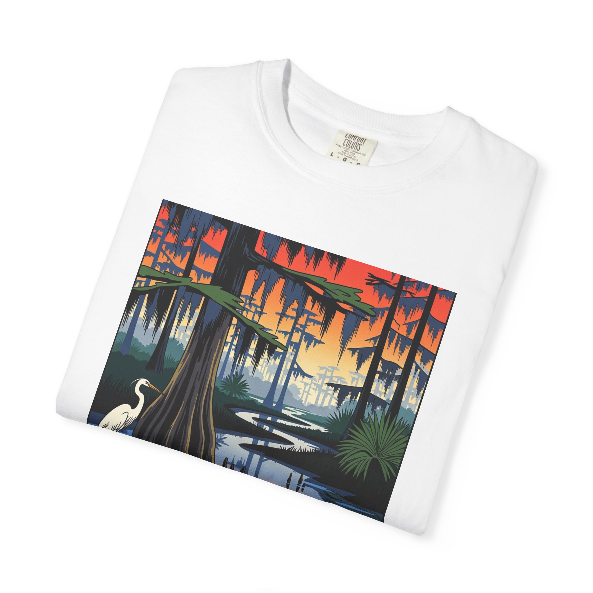 Big Gum Swamp Wilderness WPA Style Unisex T-shirt - Image 3