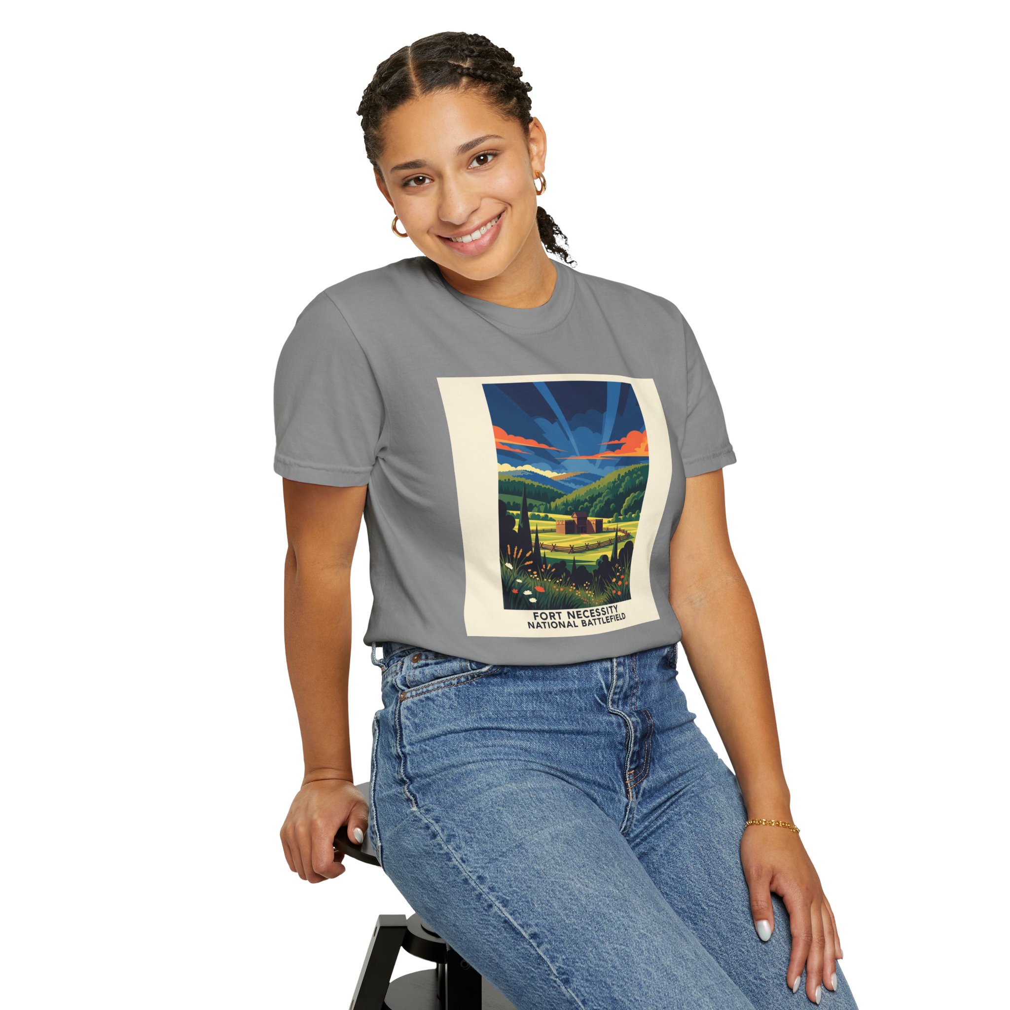 Fort Necessity National Battlefield WPA Style Unisex T-shirt - Image 11