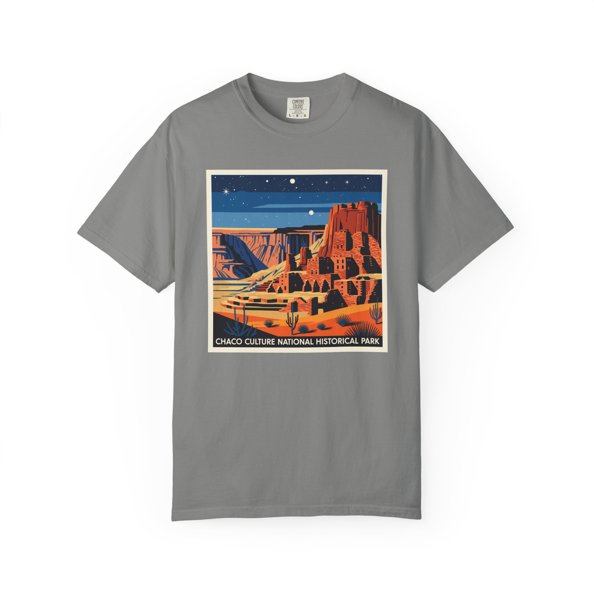 Chaco Culture National Historical Park WPA Style Unisex T-shirt - Image 7