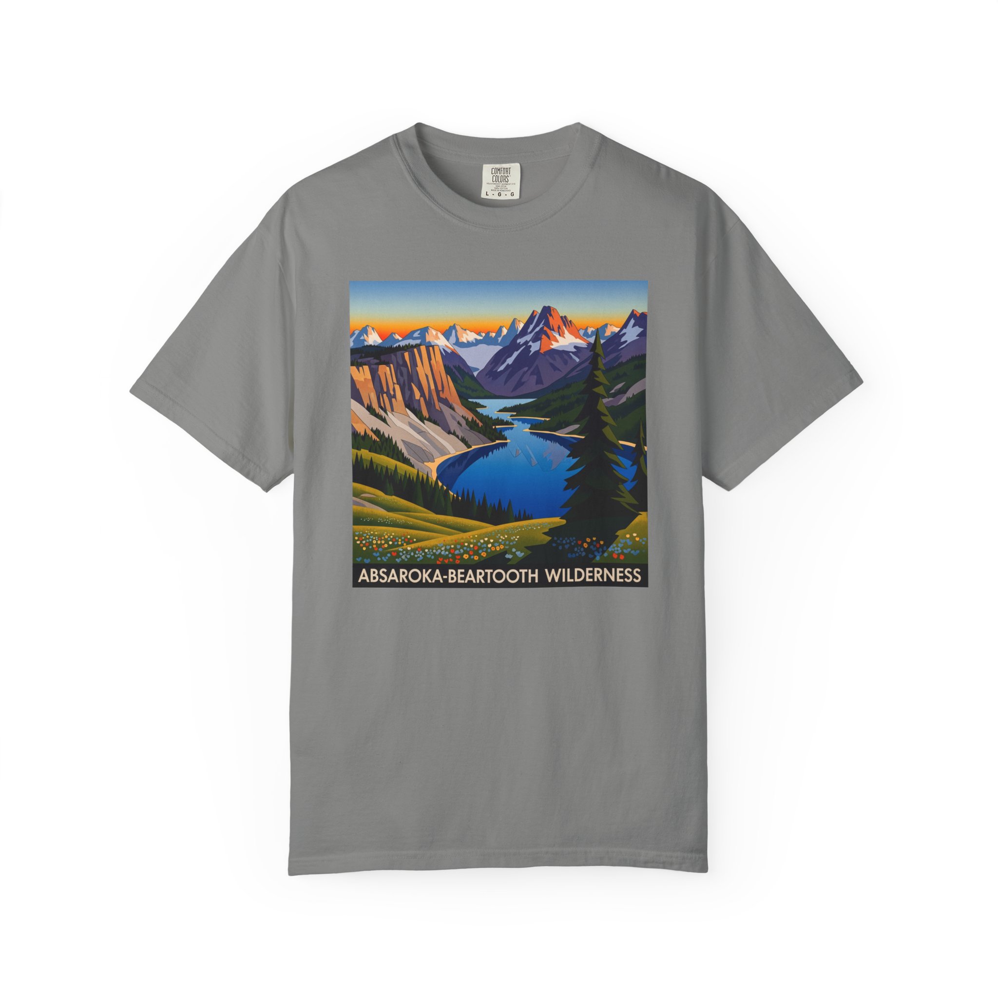 Absaroka–Beartooth Wilderness WPA Style Unisex T-shirt - Image 7