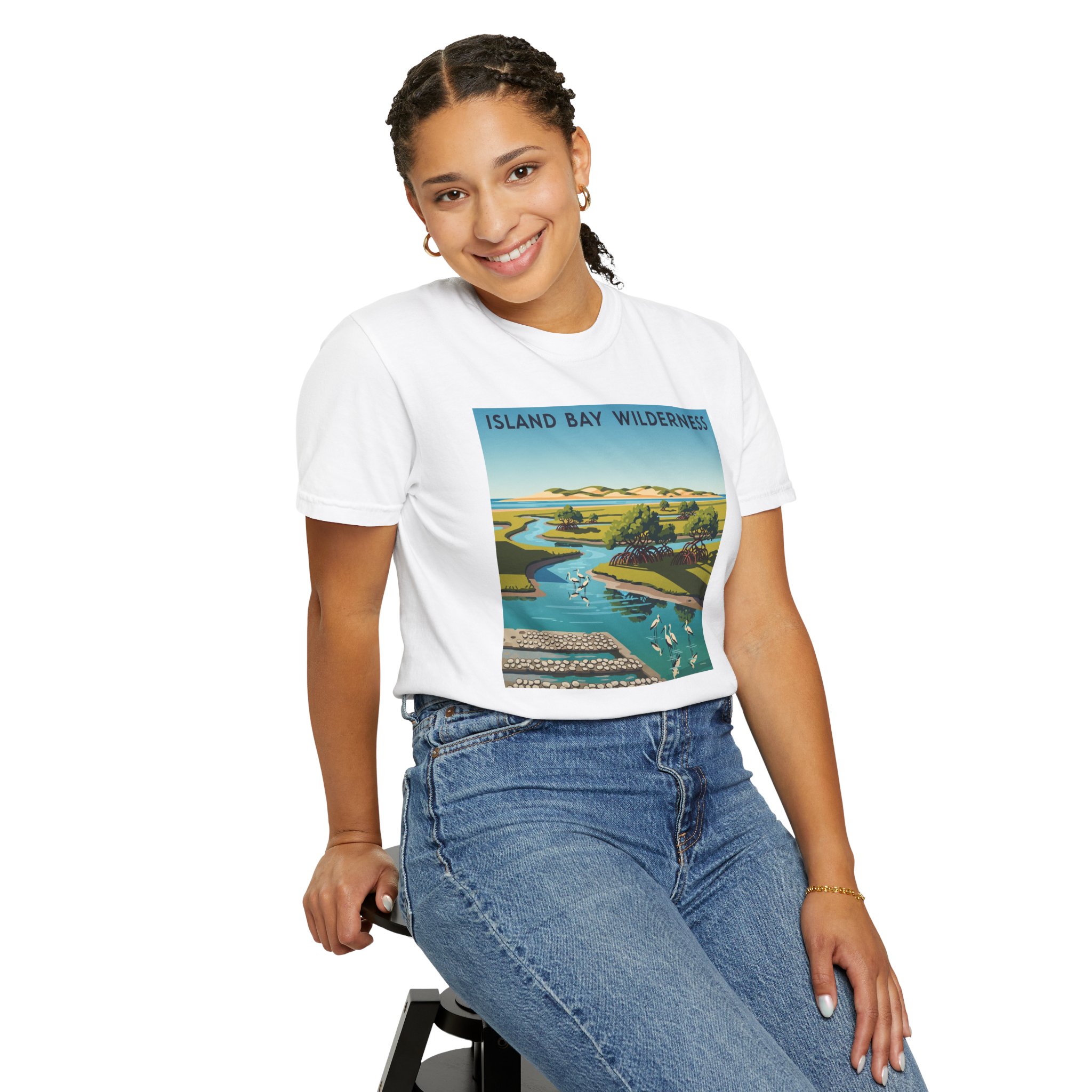 Island Bay Wilderness WPA Style Unisex T-shirt - Image 5