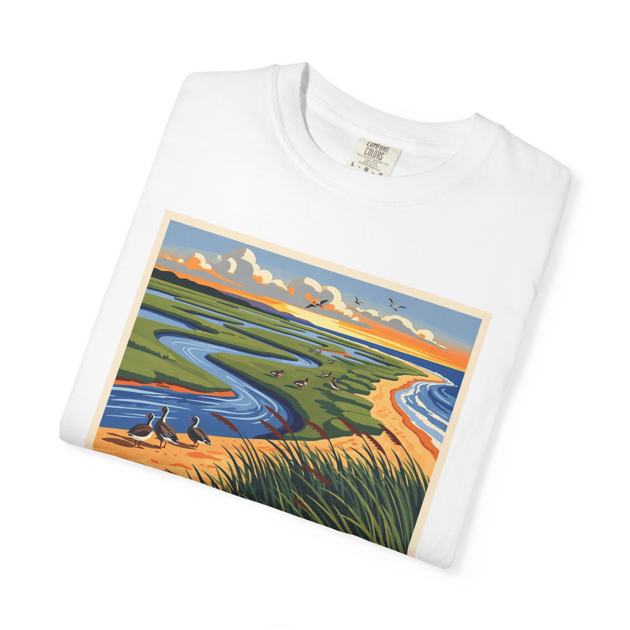 Conscience Point National Wildlife Refuge WPA Style Unisex T-shirt - Image 3