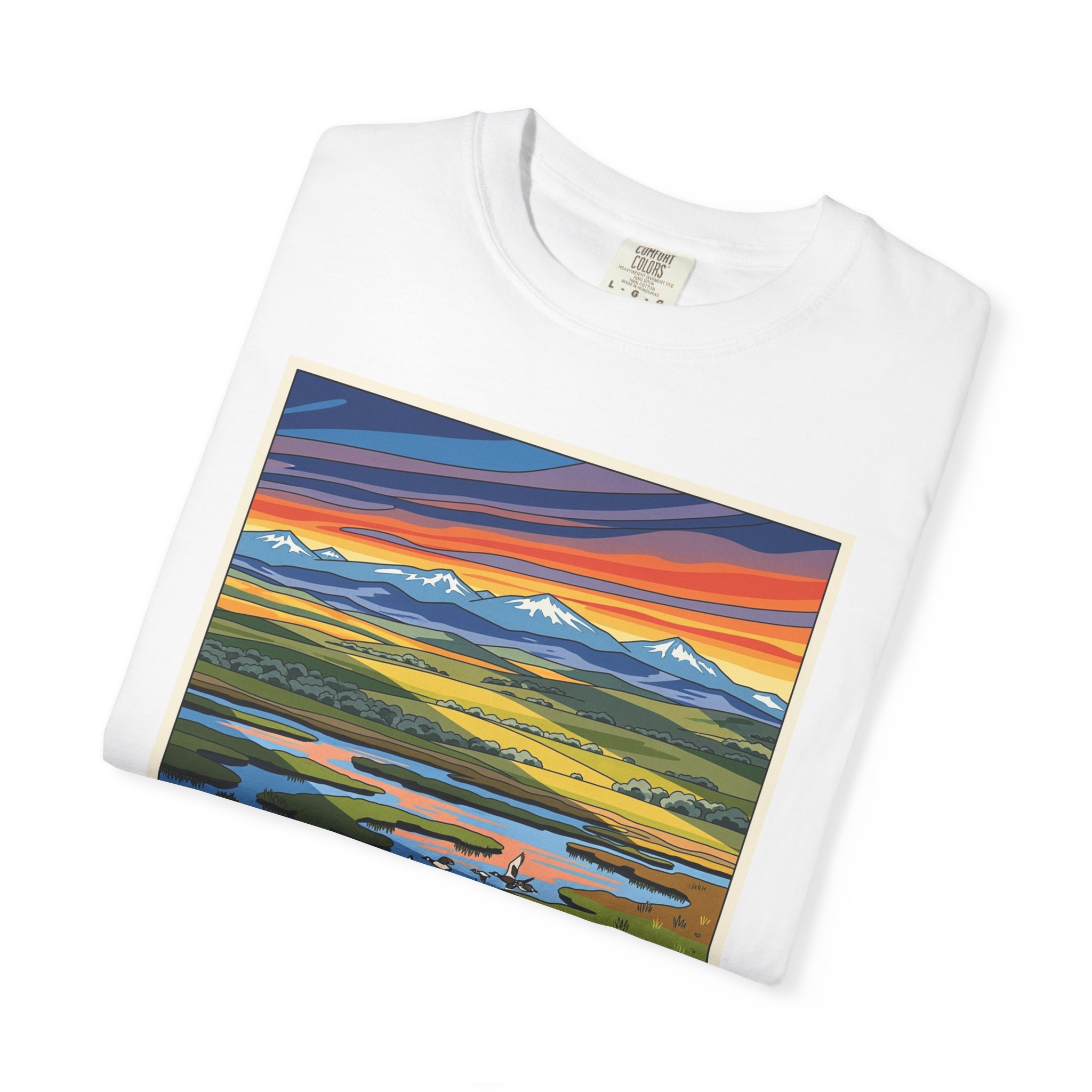Bear Valley National Wildlife Refuge WPA Style Unisex T-shirt - Image 3