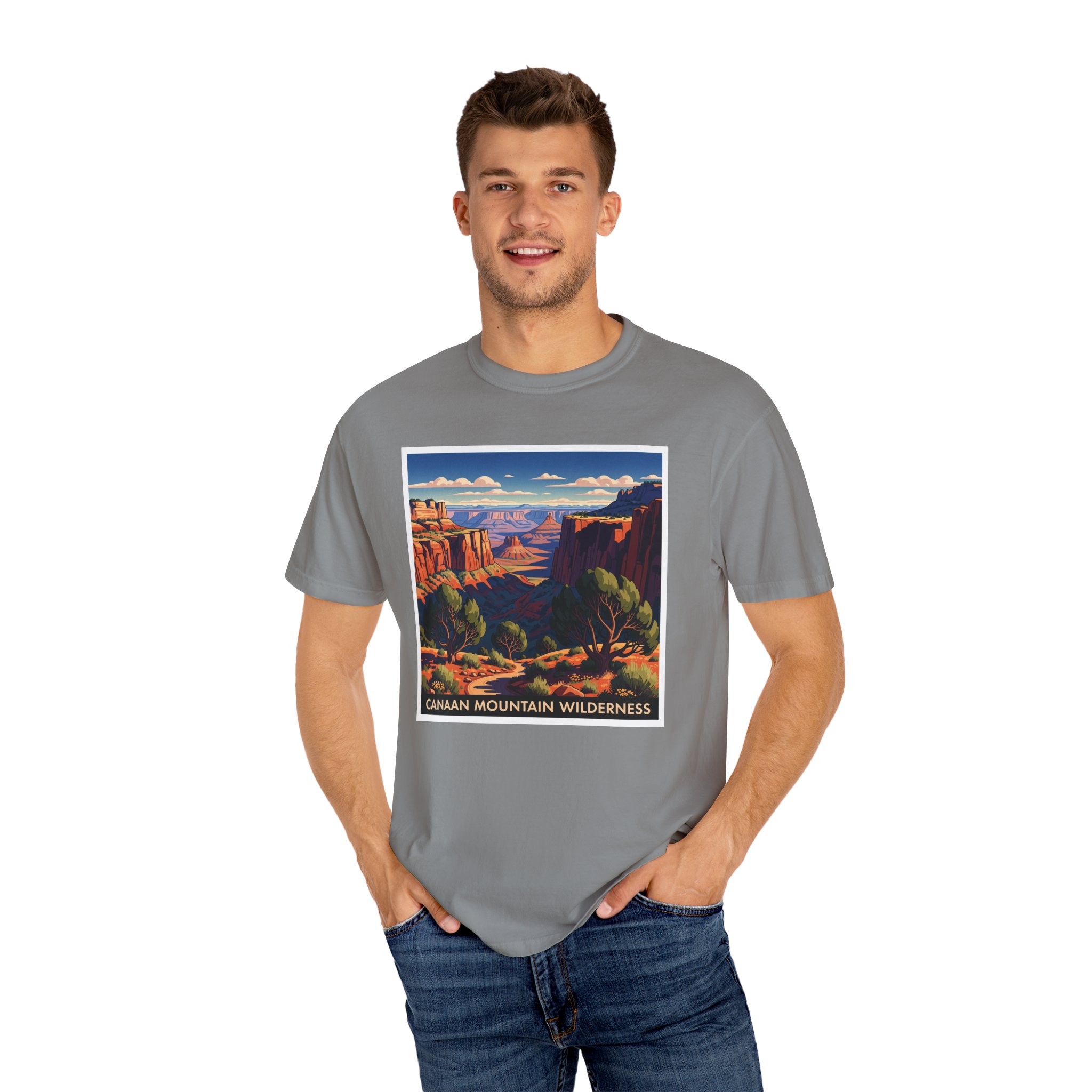 Canaan Mountain Wilderness WPA Style Unisex T-shirt - Image 10
