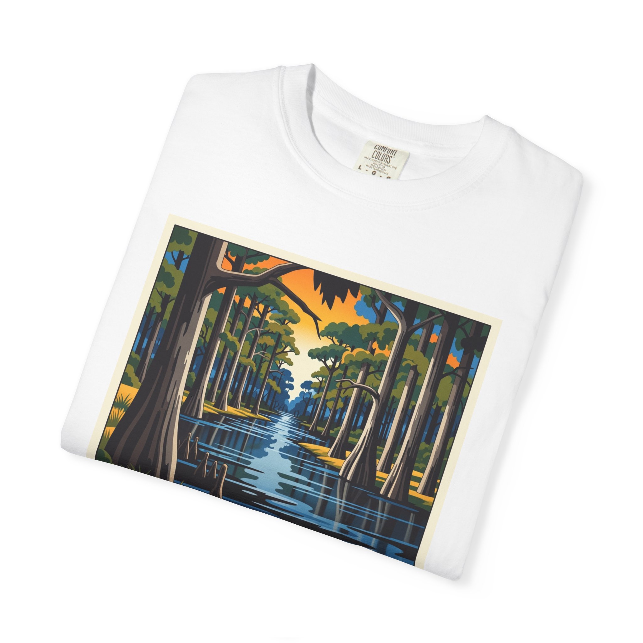 Cahaba River National Wildlife Refuge WPA Style Unisex T-shirt - Image 3