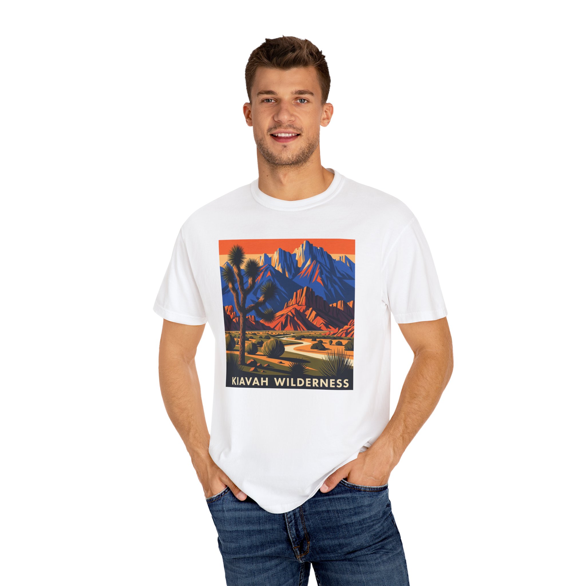 Kiavah Wilderness WPA Style Unisex T-shirt - Image 4