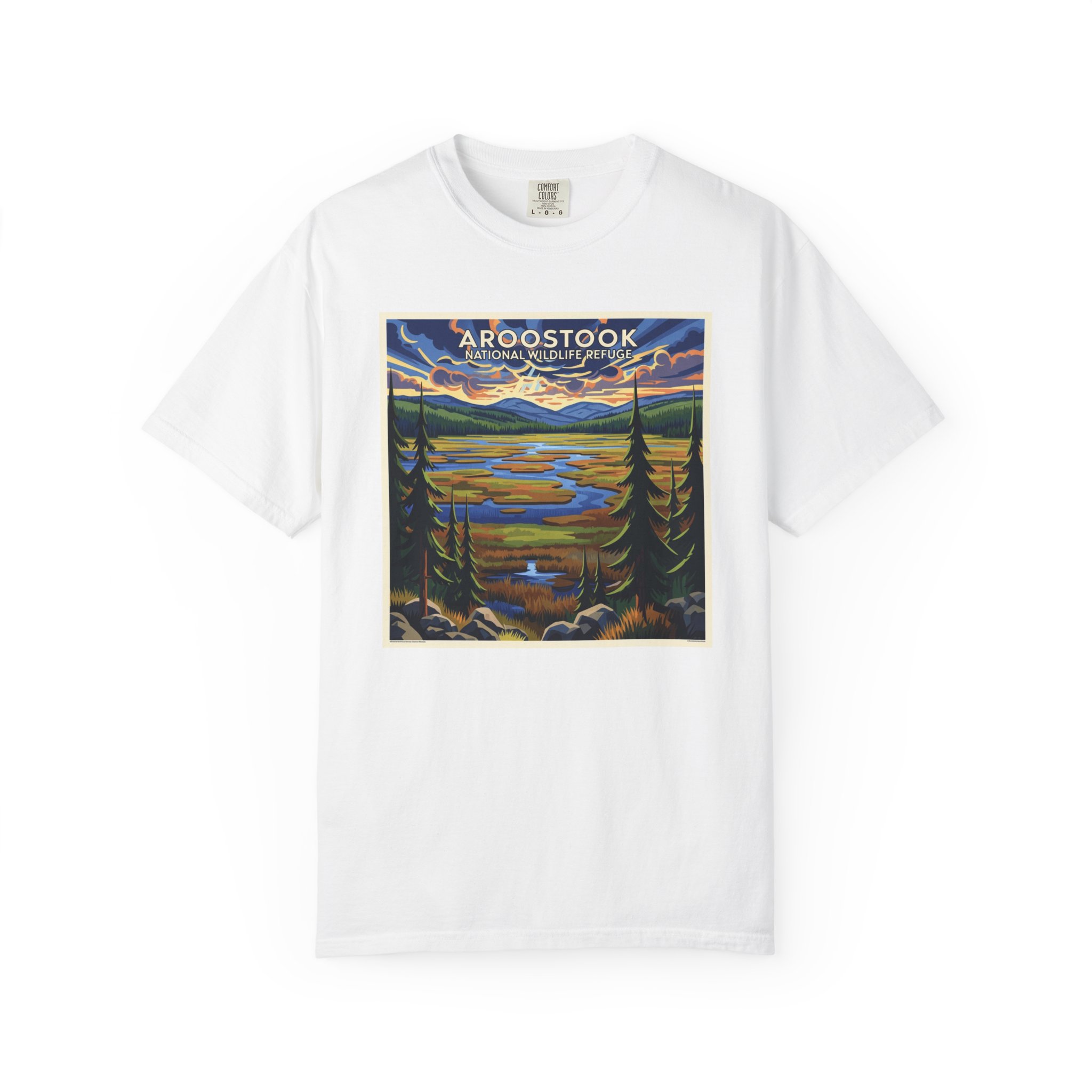 Aroostook National Wildlife Refuge WPA Style Unisex T-shirt