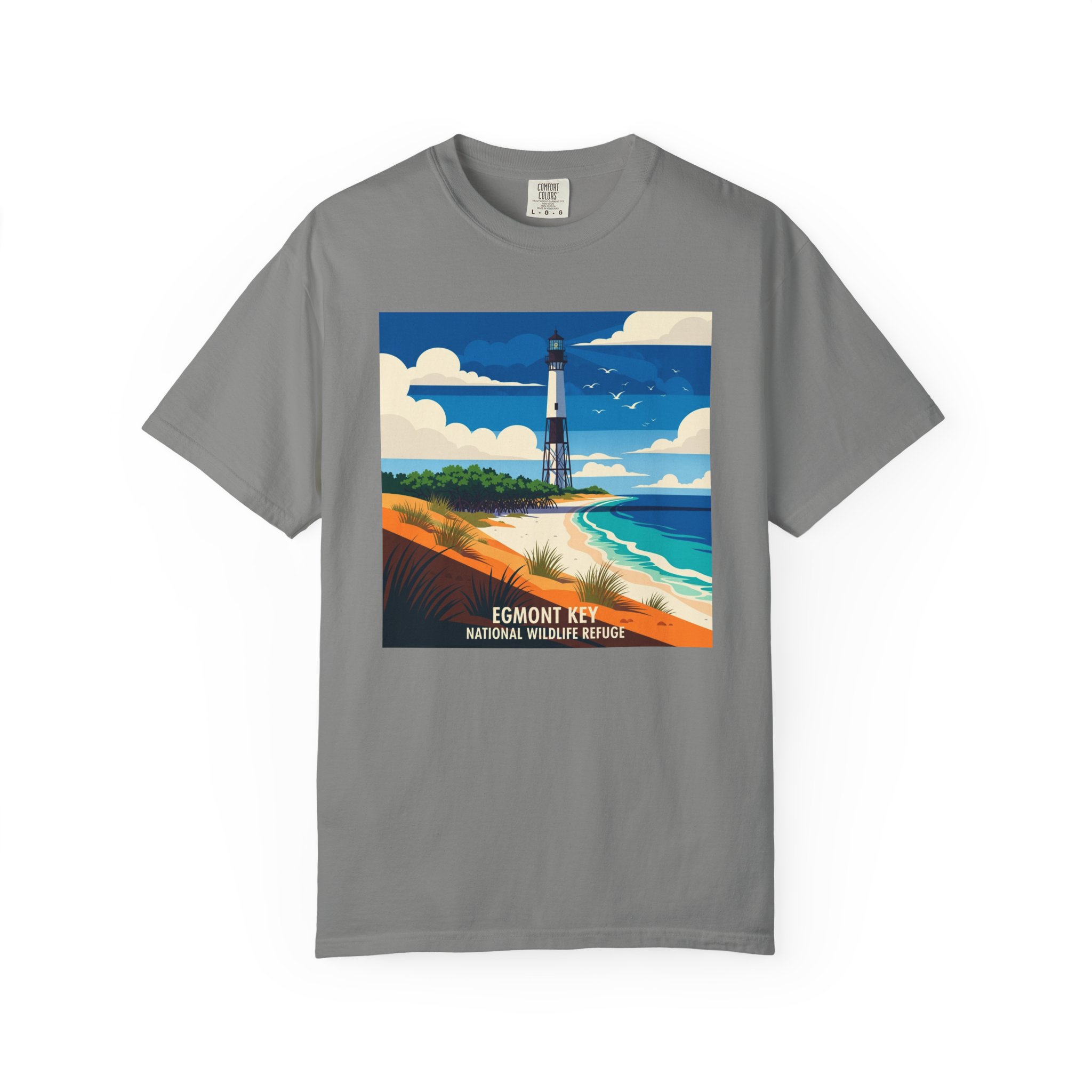 Egmont Key National Wildlife Refuge WPA Style Unisex T-shirt - Image 7