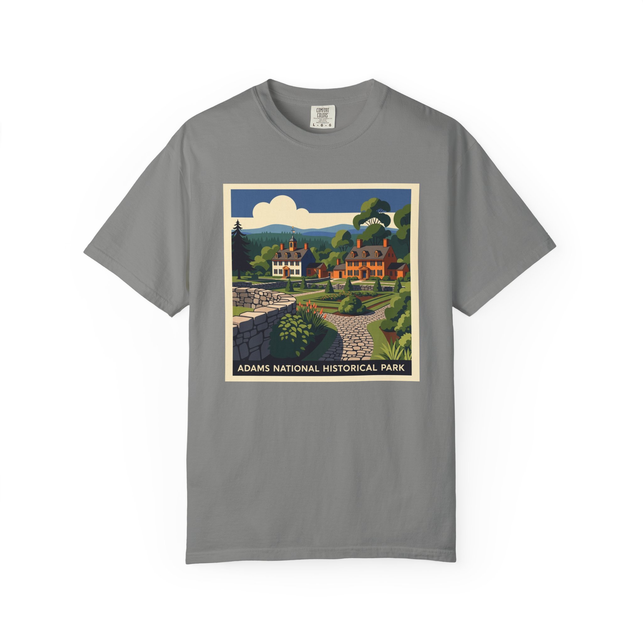 Adams National Historical Park WPA Style Unisex T-shirt - Image 7