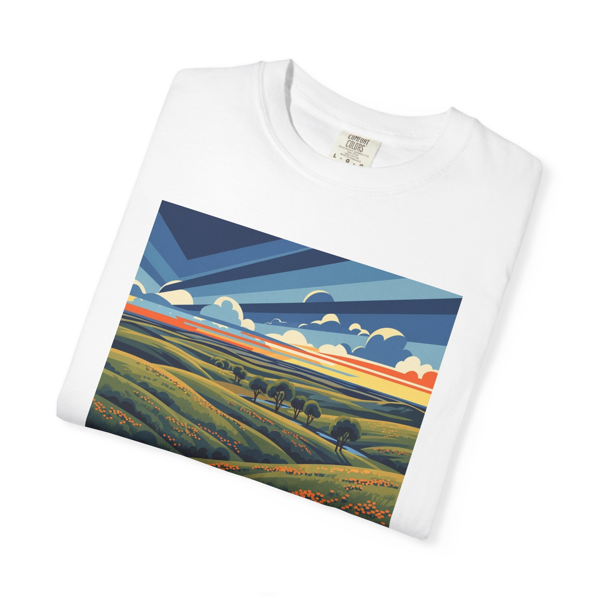 Cimarron National Grassland WPA Style Unisex T-shirt - Image 3