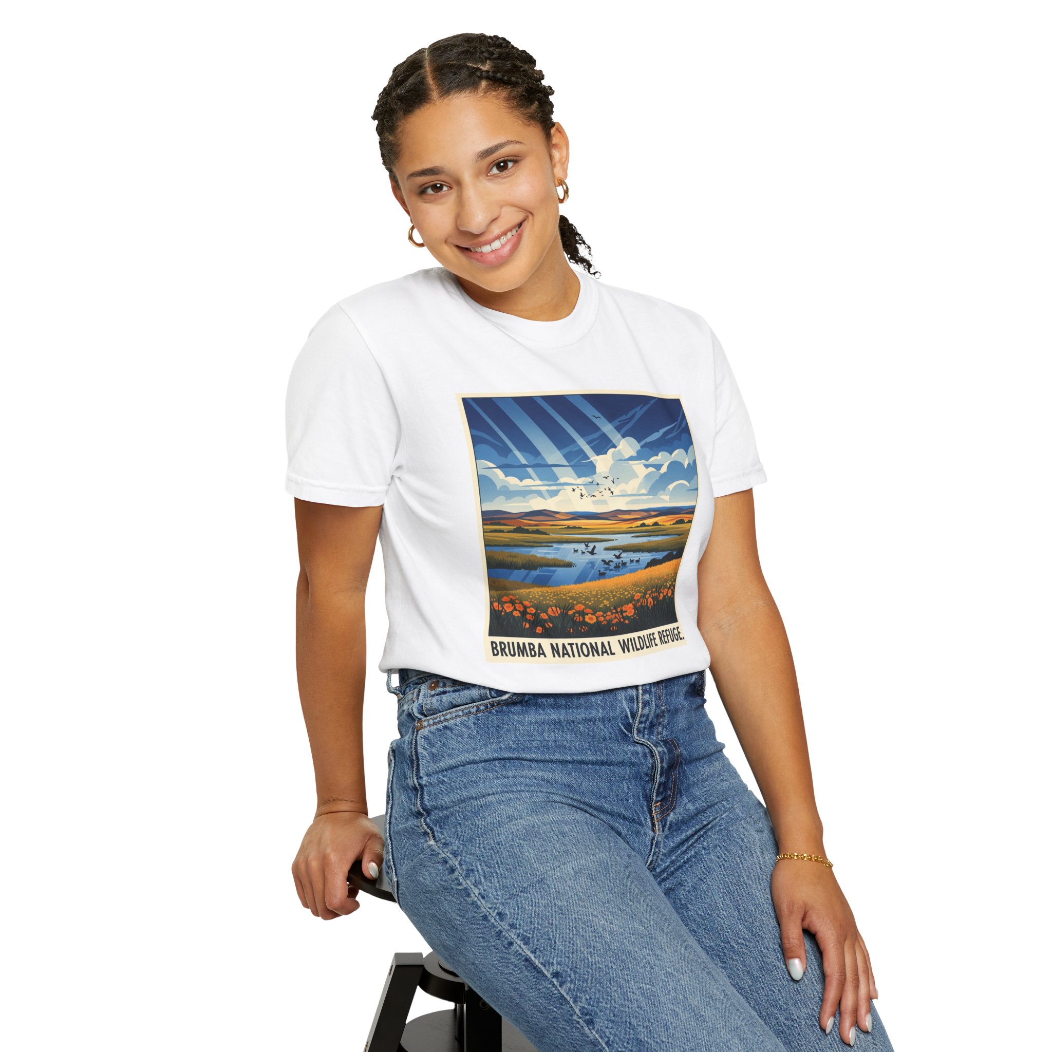 Brumba National Wildlife Refuge WPA Style Unisex T-shirt - Image 5